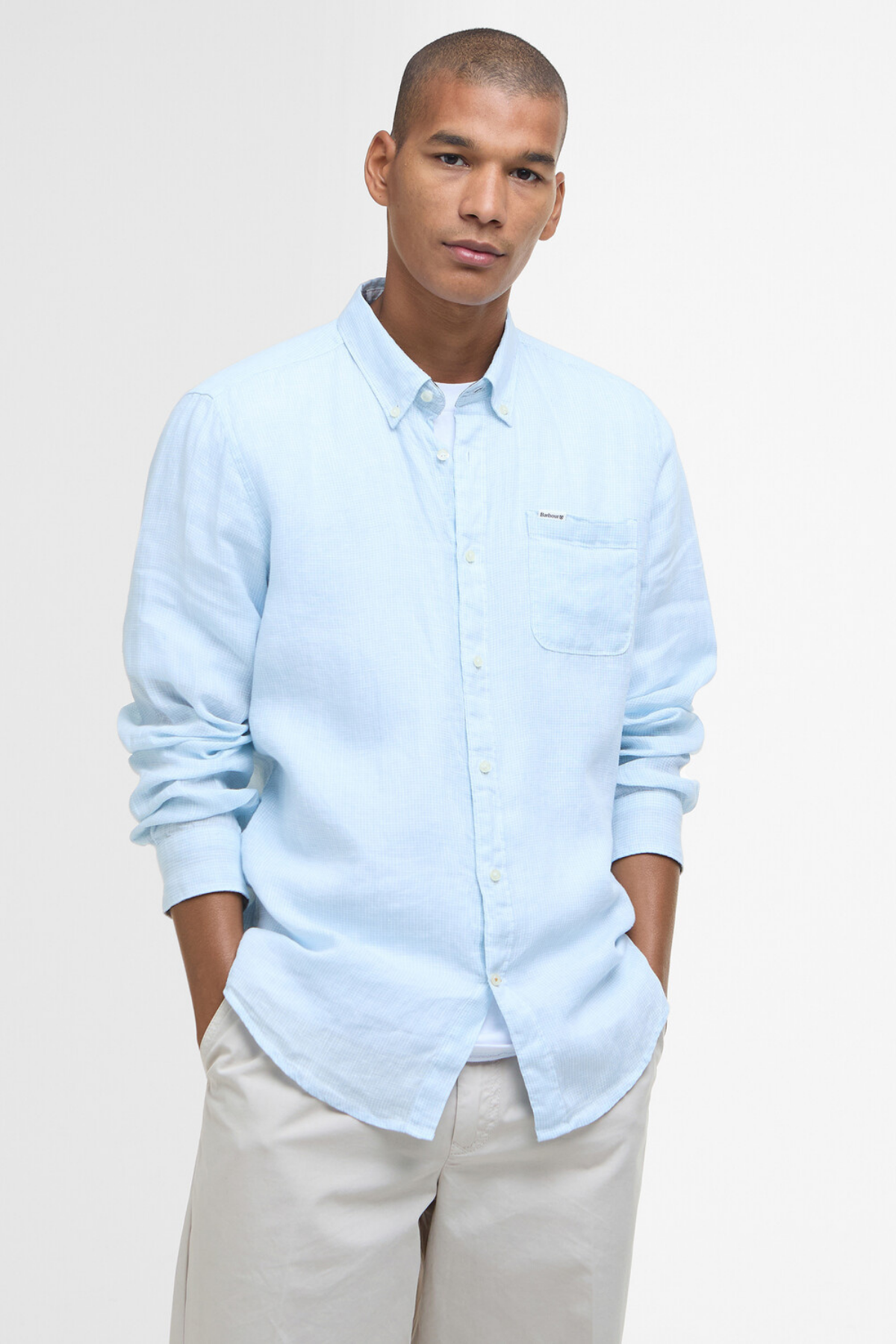 Barbour Linton Tailored Gömlek BU61 Ocean Sky