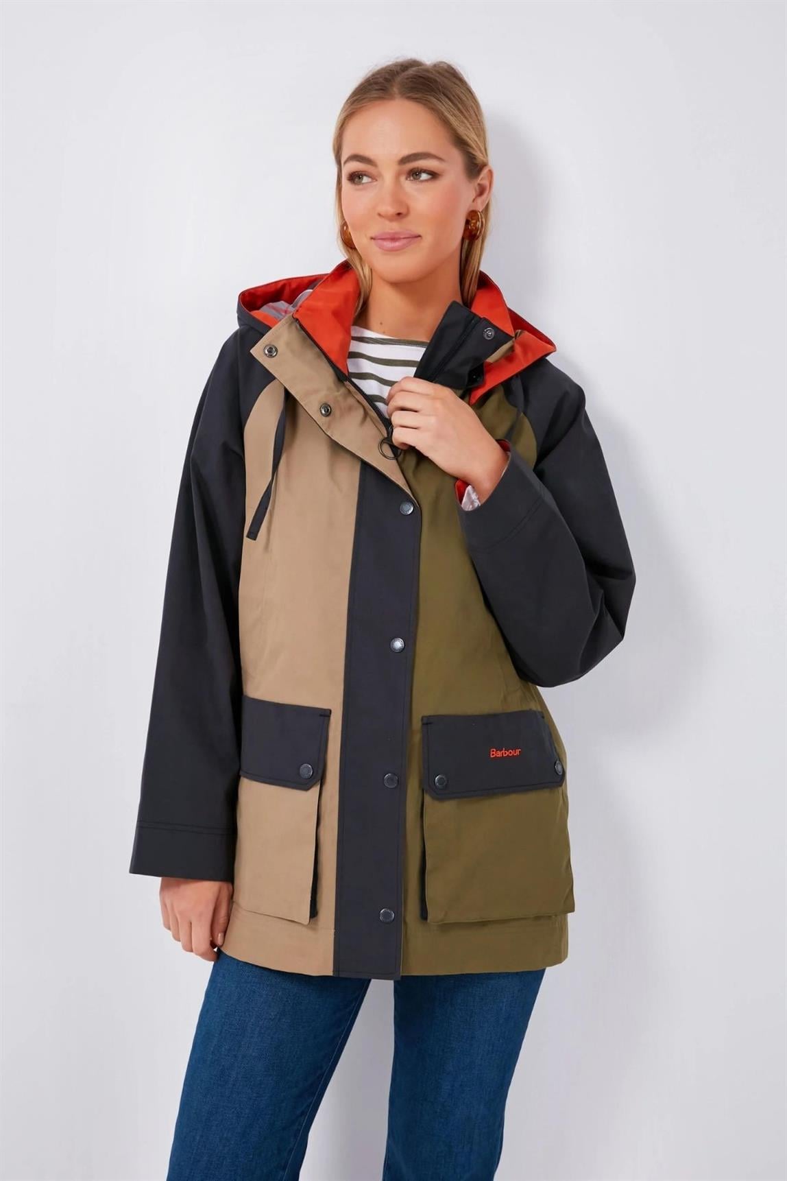 Barbour Lowland Patch Beadnell Waterproof Ceket NY91 Dk. Navy