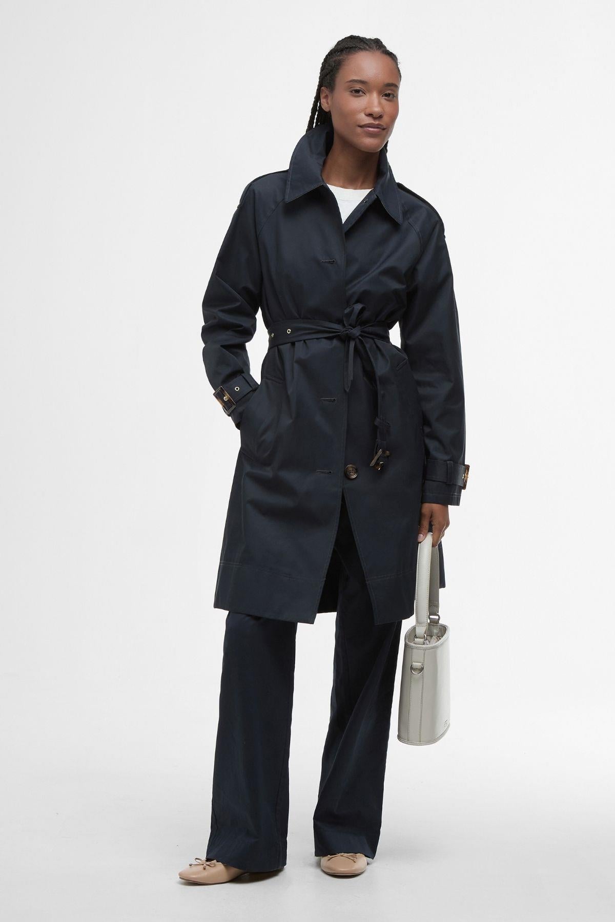 Barbour Maia Showerproof Ceket NY91 Dark Navy/Rosemary Tartan