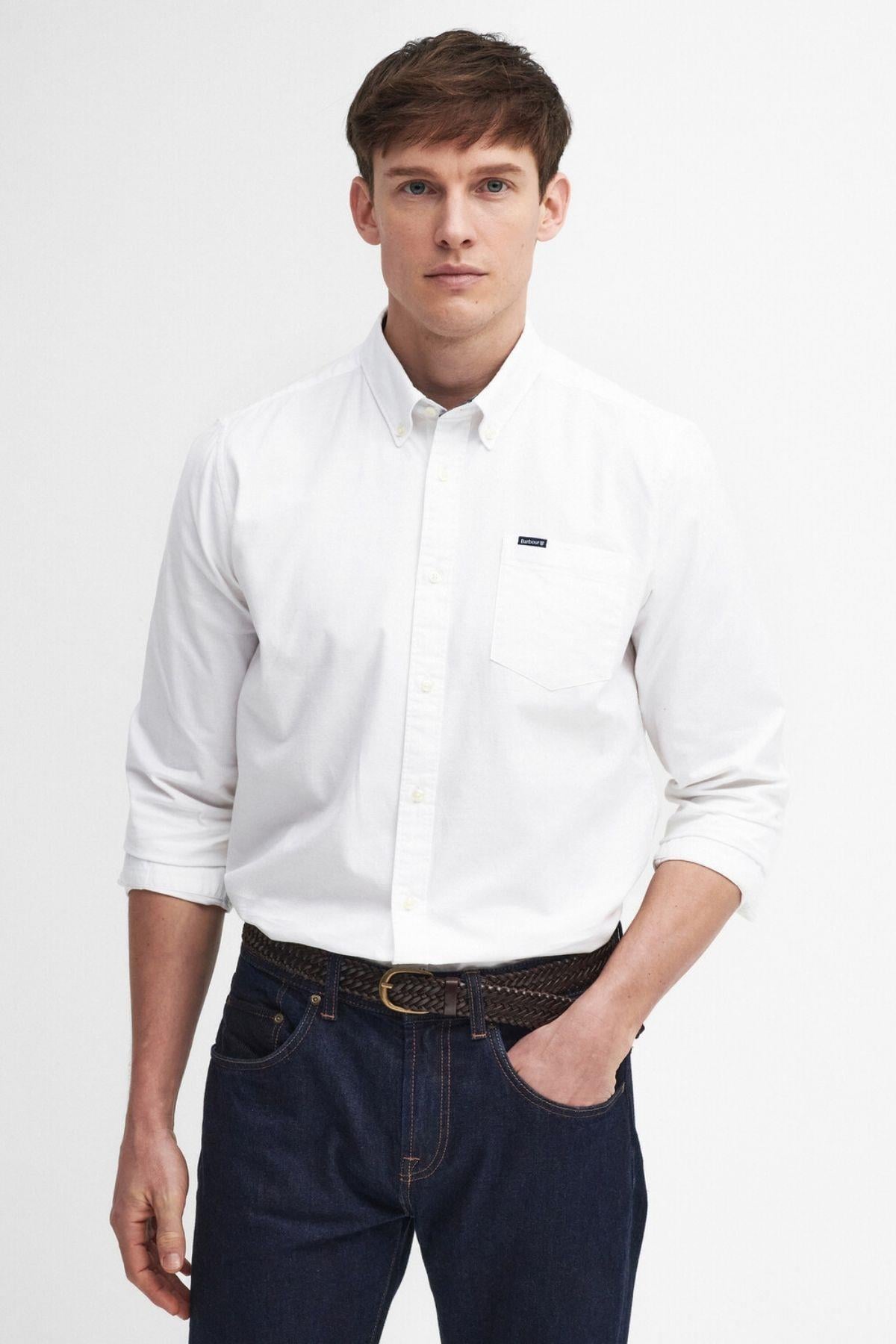 Barbour Marsden Tailored Oxford Gömlek WH11 Whıte