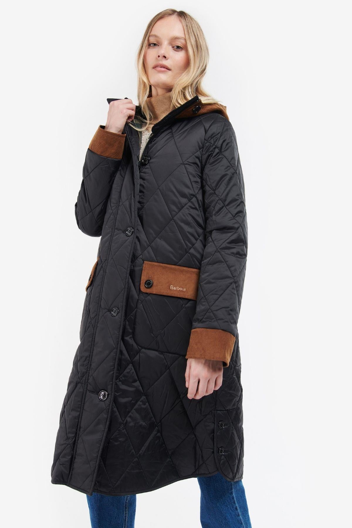 Barbour Mickley Kapitone Ceket BK91 Black/Ancient