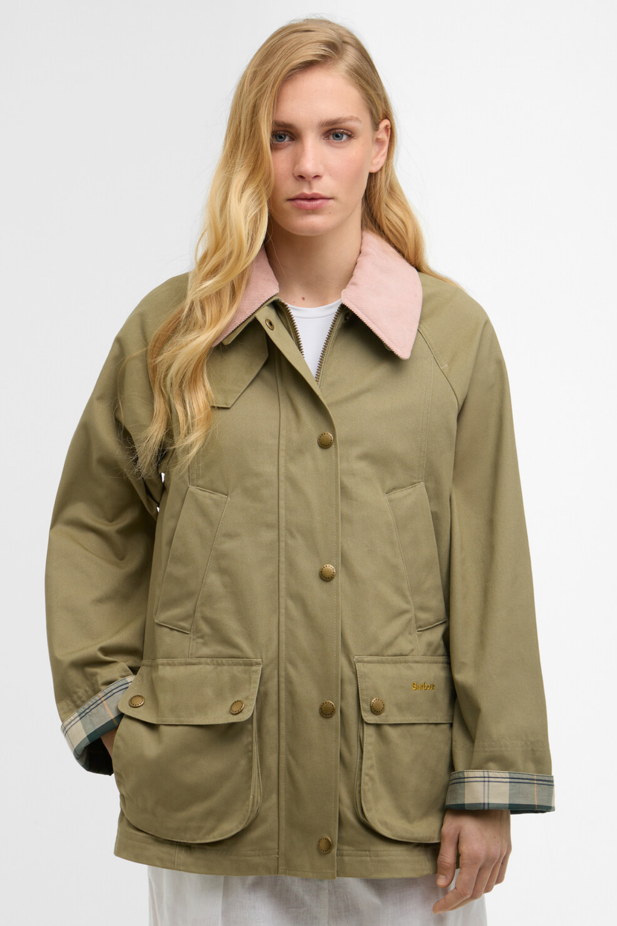 Barbour Modern Beadnell Casual Ceket OL31 Bleached Olive/Ancient/Gardenia
