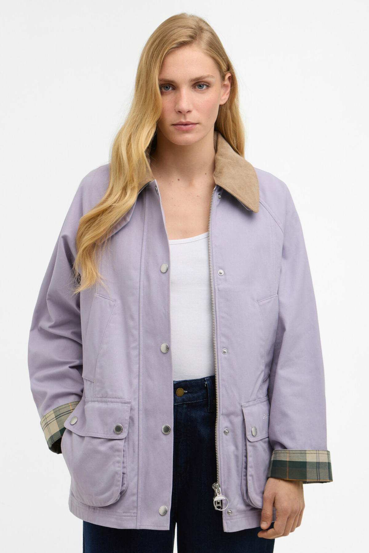 Barbour Modern Beadnell Casual Ceket PU31 Heather Mist/Ancient/Timberwolf