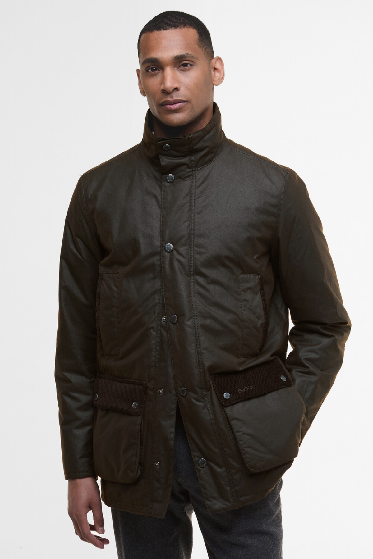 Barbour Modern Border Yağlı Jacket BR91 Dk Brown