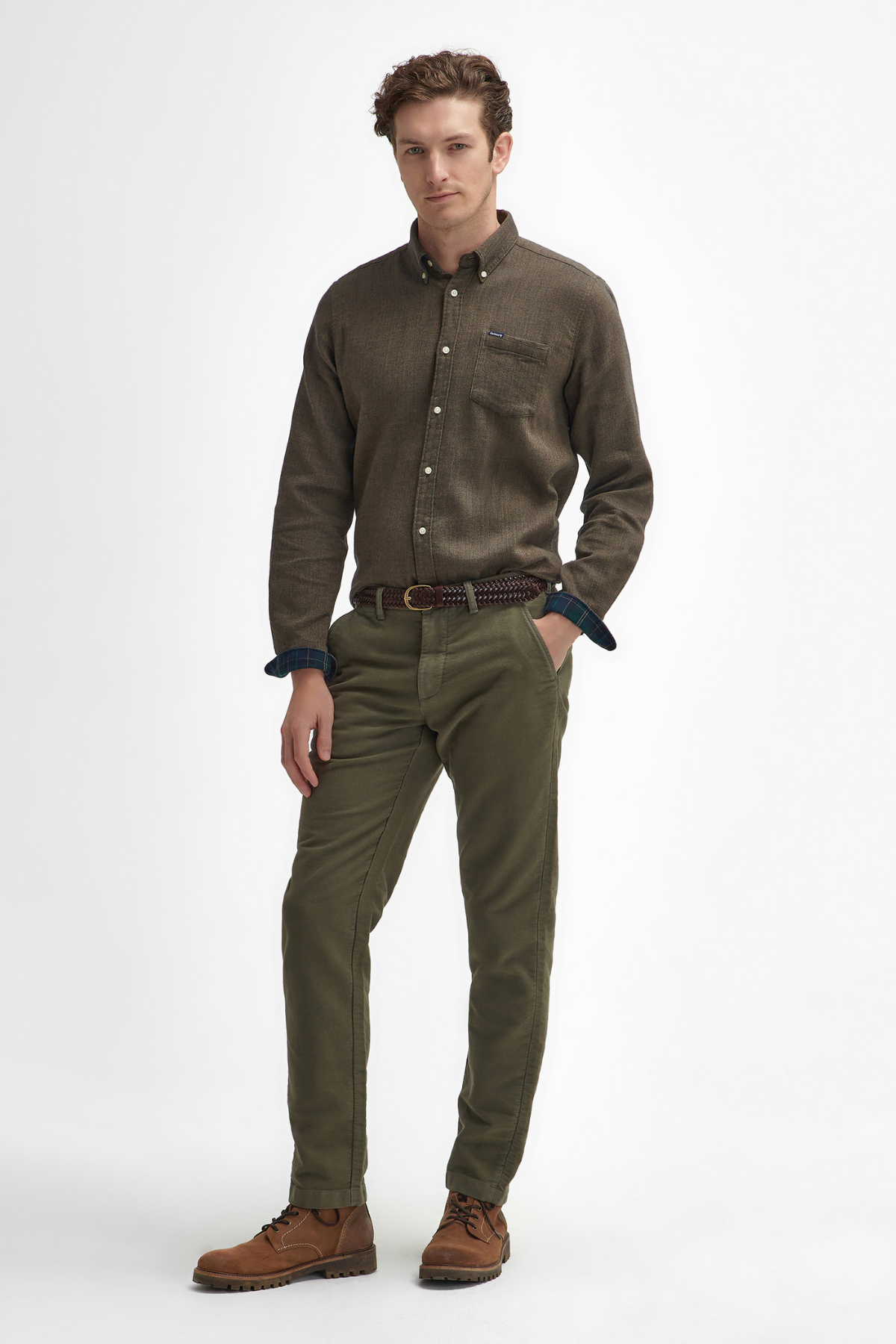 Barbour Moleskin Pantolon OL71 Dark Olive