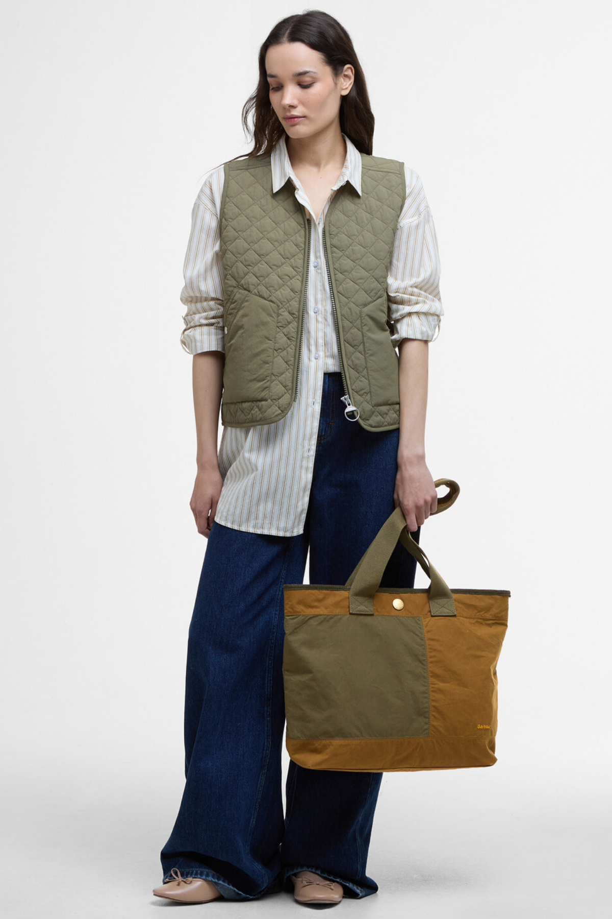 Barbour Mya Omuz Çantası GN74 Dusky Green