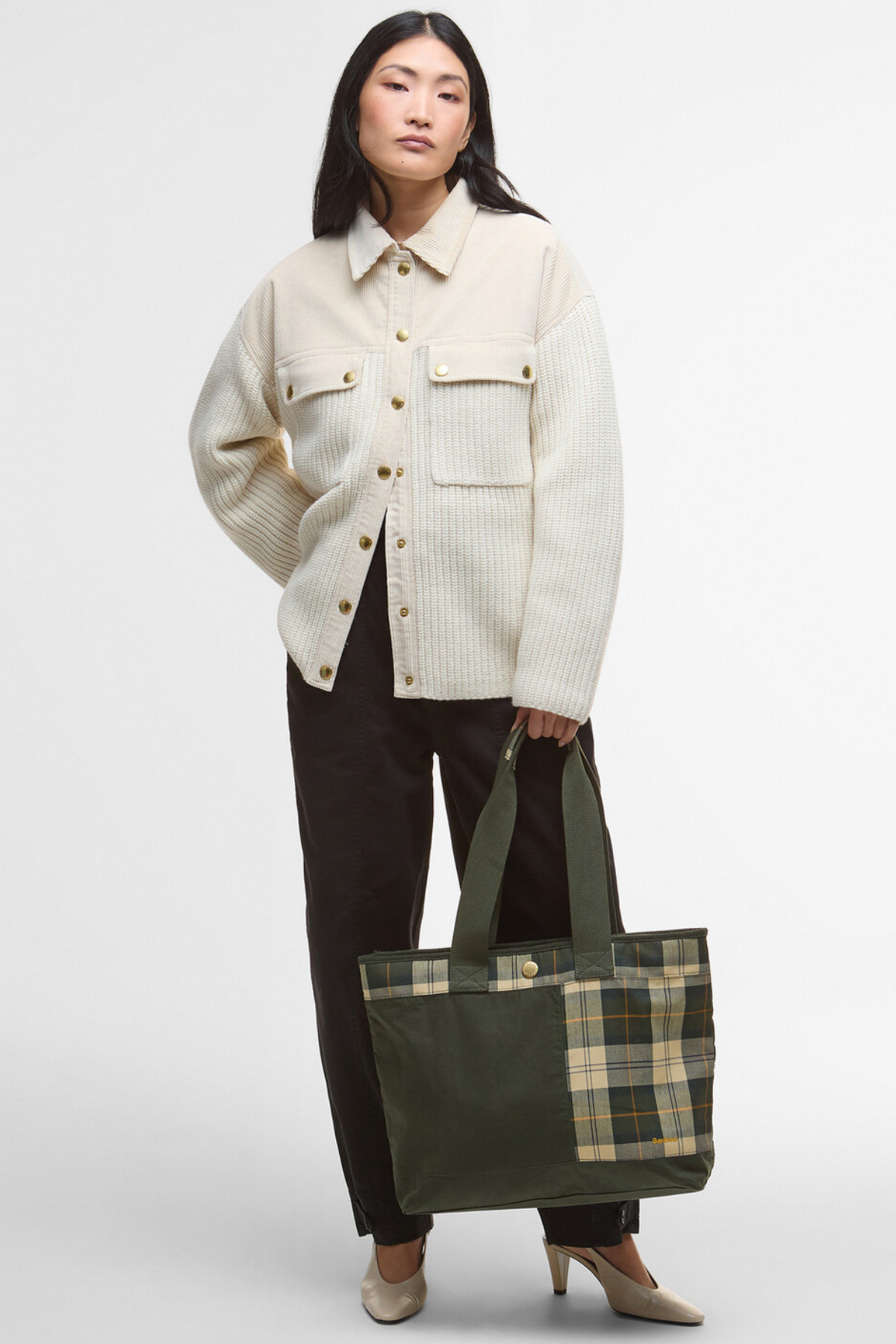 Barbour Mya Patchwork Kol Çantası SG71 Sage-Ancient