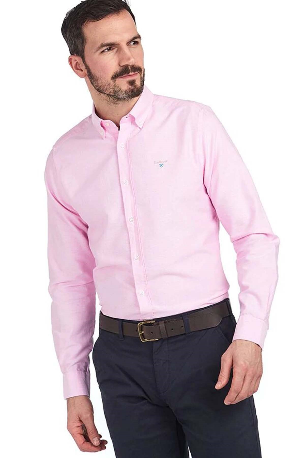 Barbour Oxford 3 Tailored Fit Shirt PI51 Pink