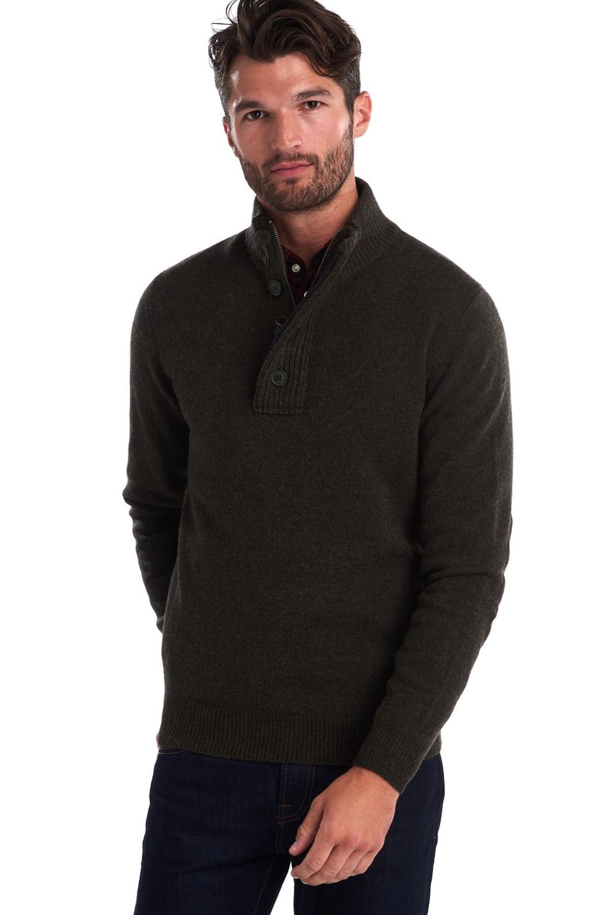 Barbour Patch Half Zip GN73 Seaweed