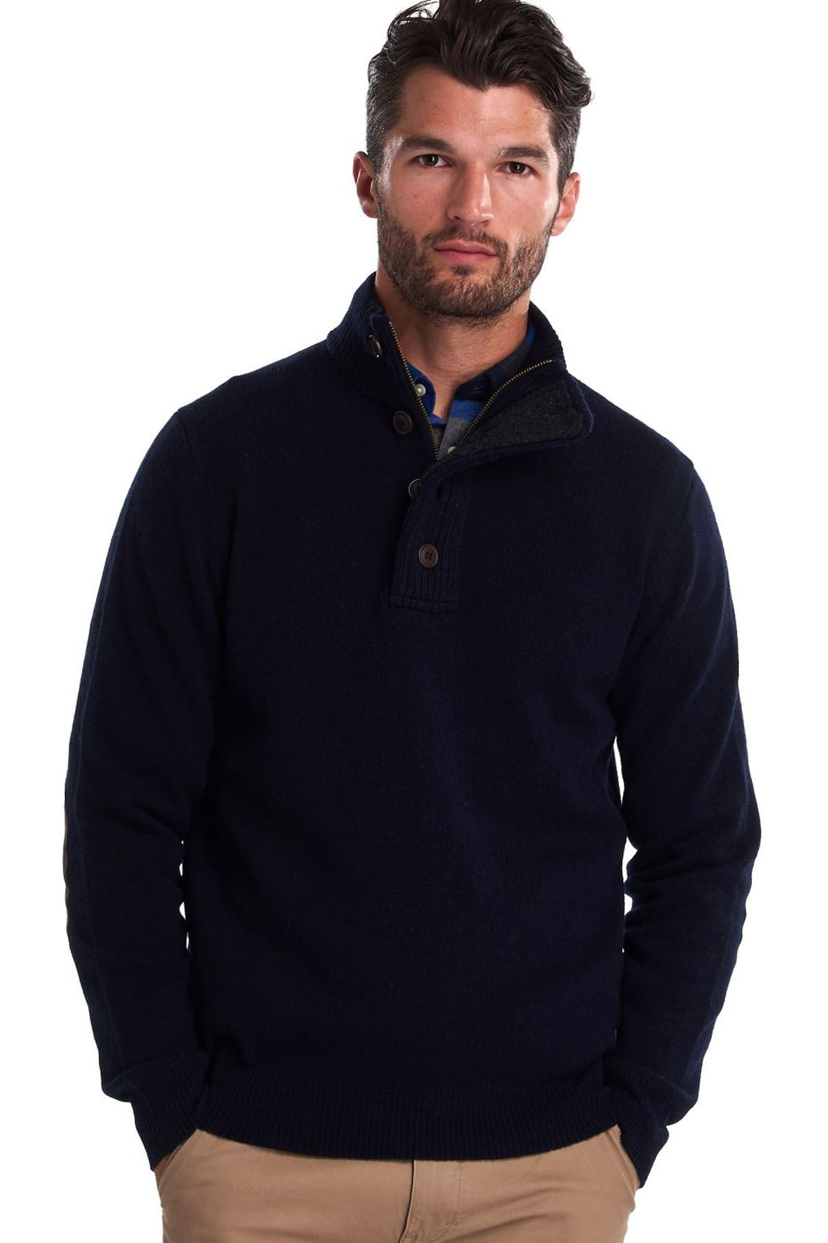 Barbour Patch Half Zip NY91 Navy