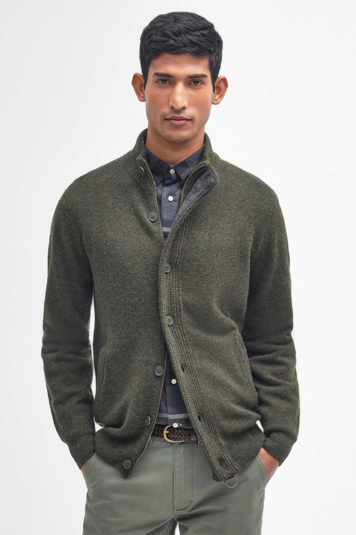 Barbour Patch Zip Through Hırka GN73 Seaweed