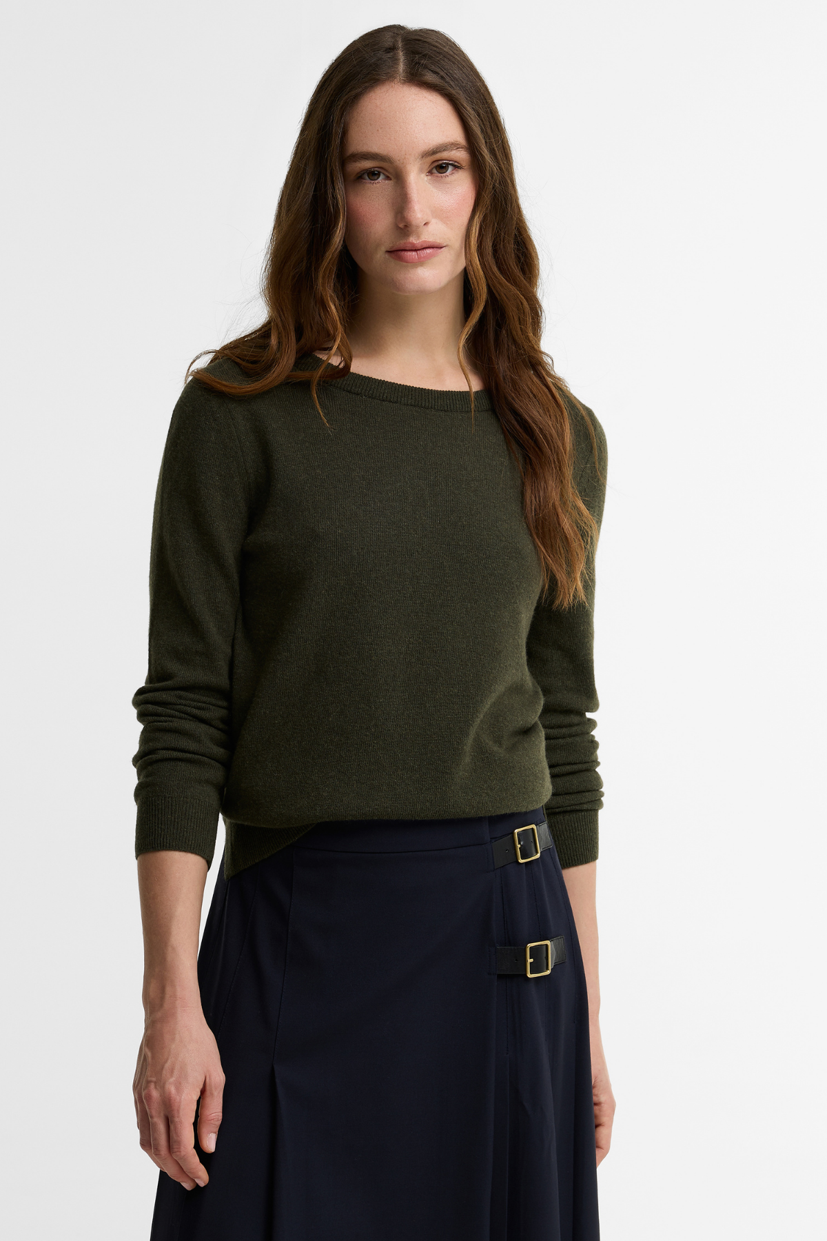 Barbour Pendle Crew Triko Kazak OL75 Olive/B