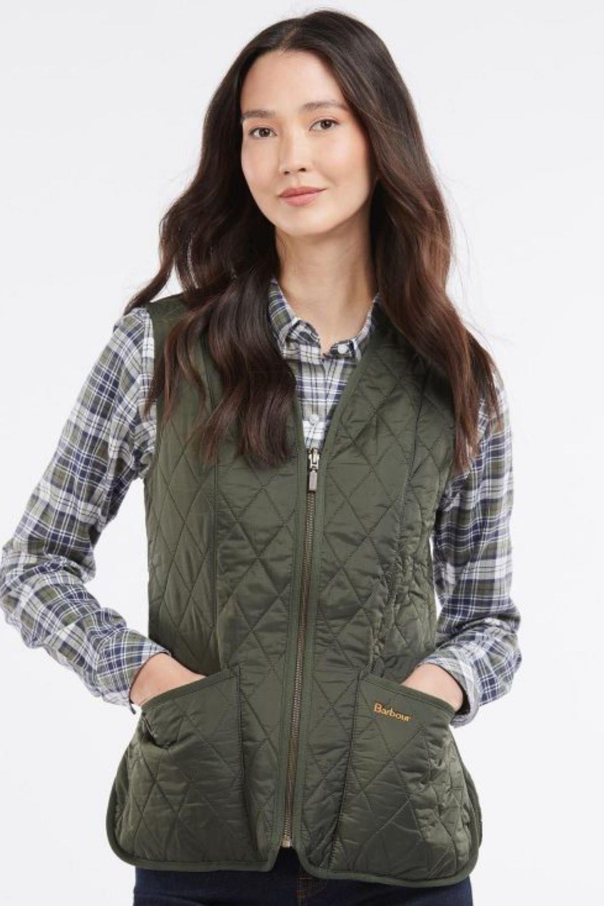 Barbour Polar Betty İçlik-Yelek - Beadnell Ceketler İle Uyumludur OL71 Dk Olive