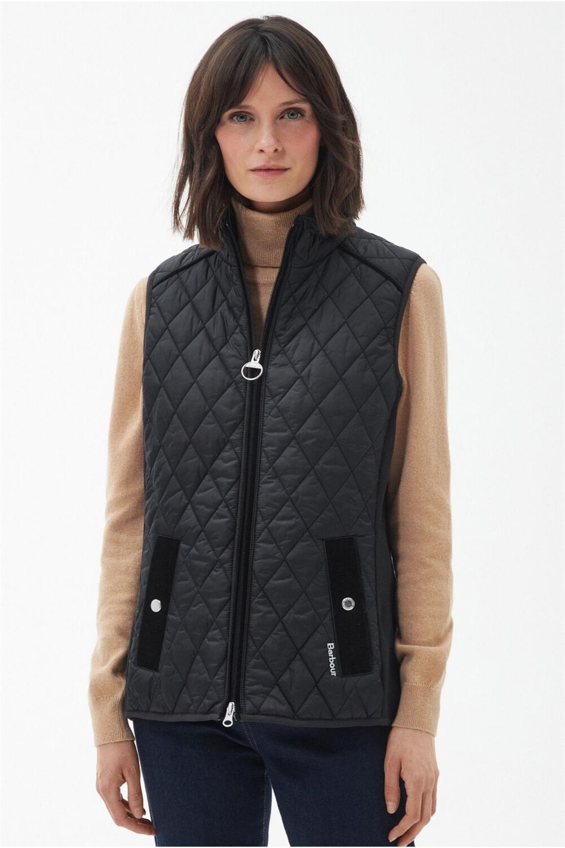 Barbour Poppy Kadın Yelek BK51 Black/Gardenia Dress Tartan