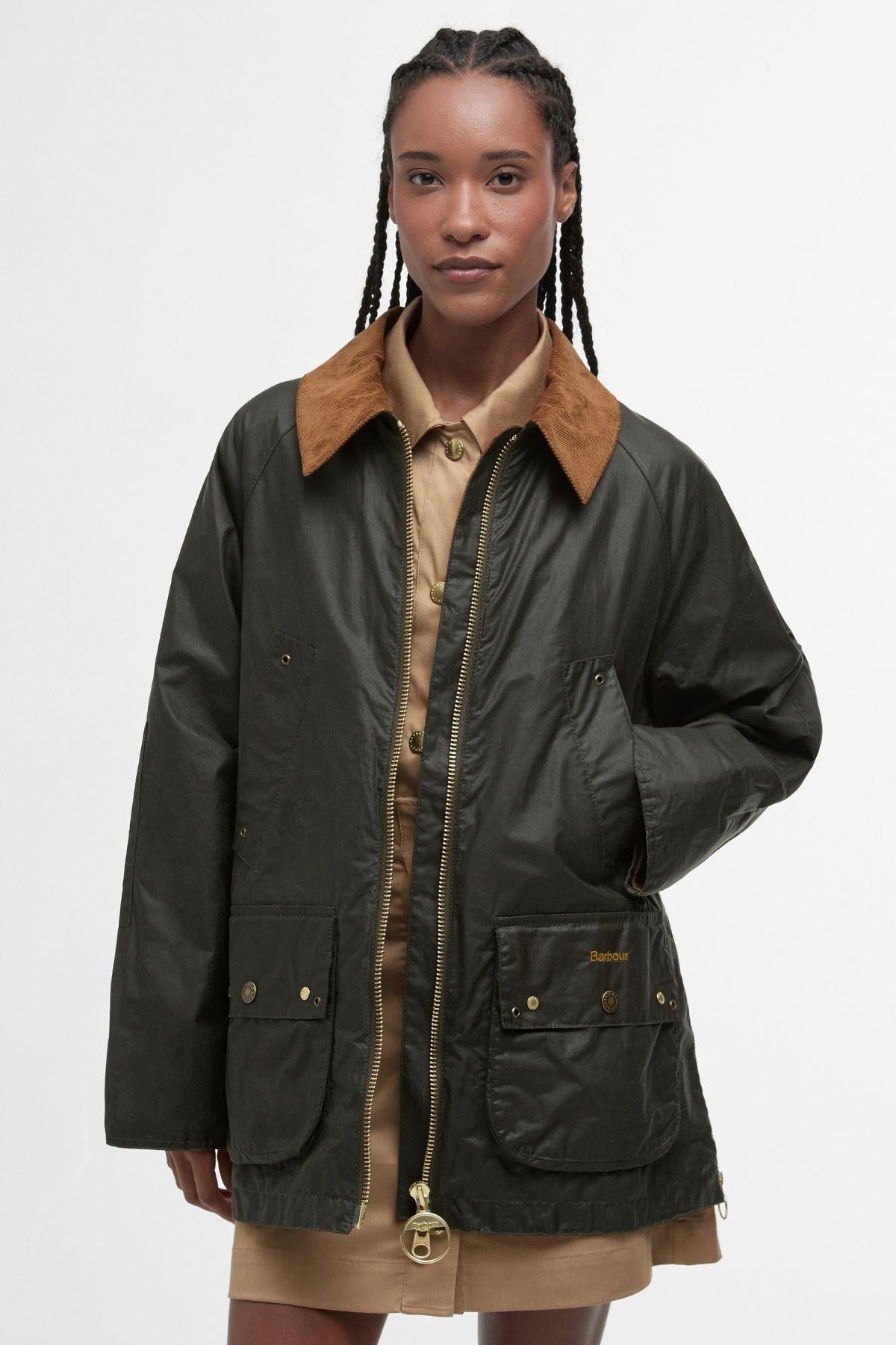 Barbour Raelynn Yağlı Ceket OL51 Archive Olive-Ancient Tartan