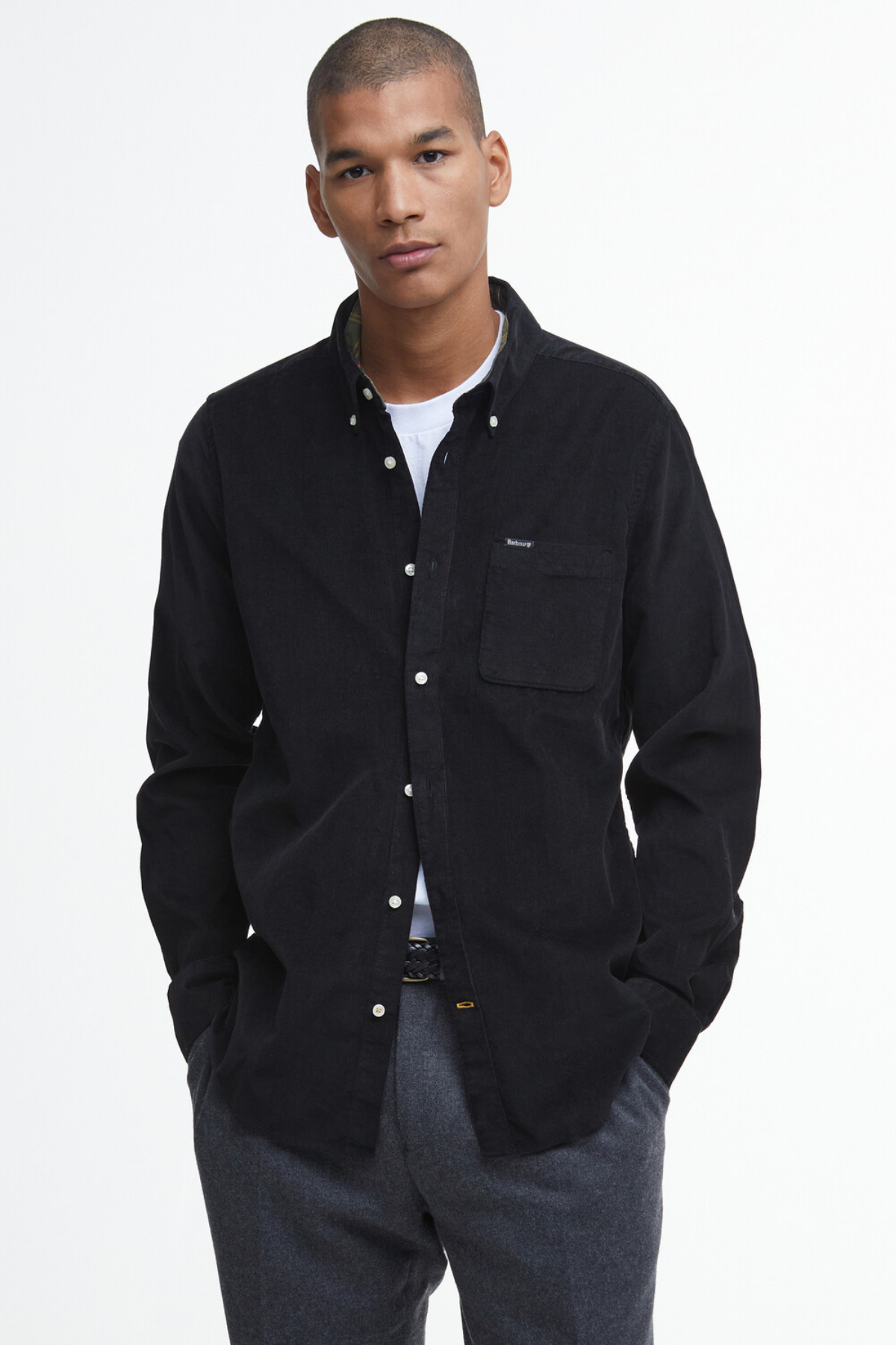 Barbour Ramsey Tailored Cord Gömlek BK31 Black