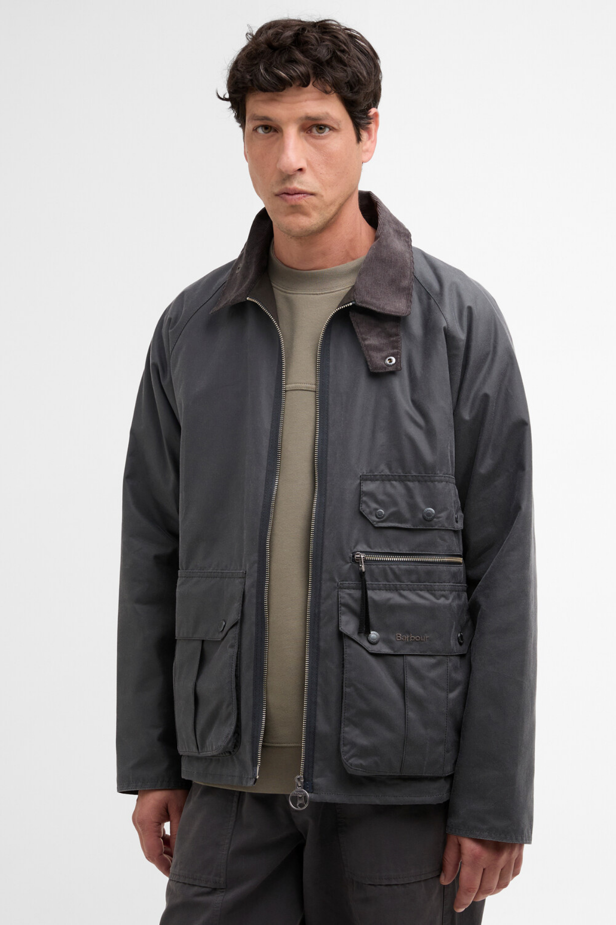 Barbour Re-Engineered Blackett Spey Yağlı Ceket GY71 Asphalt