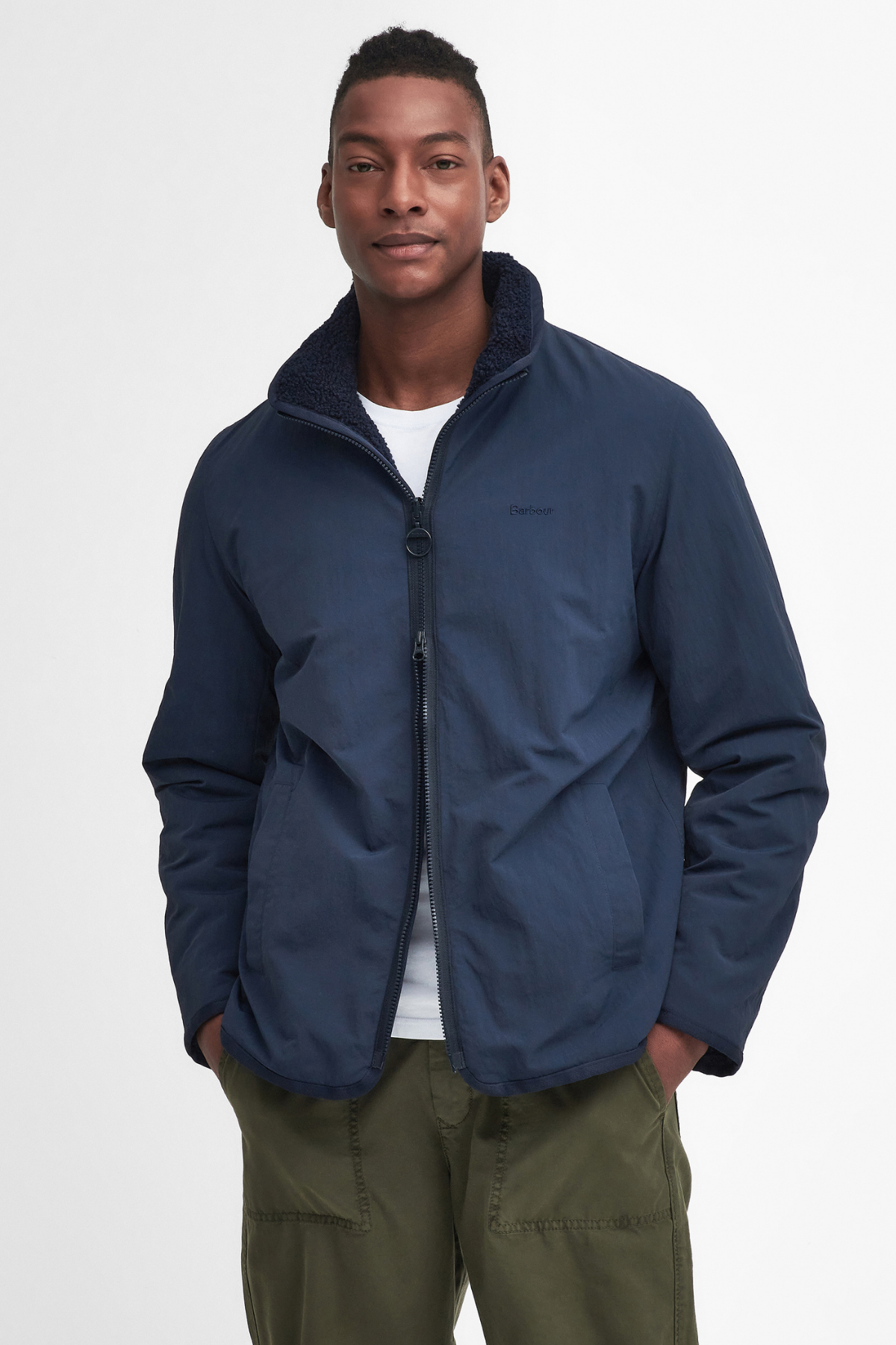 Barbour Reversible Polar Ceket NY71 Navy