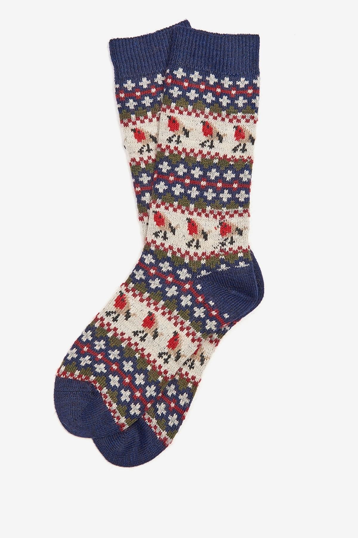 Barbour Robin Fairisle Çorap NY55 Navy