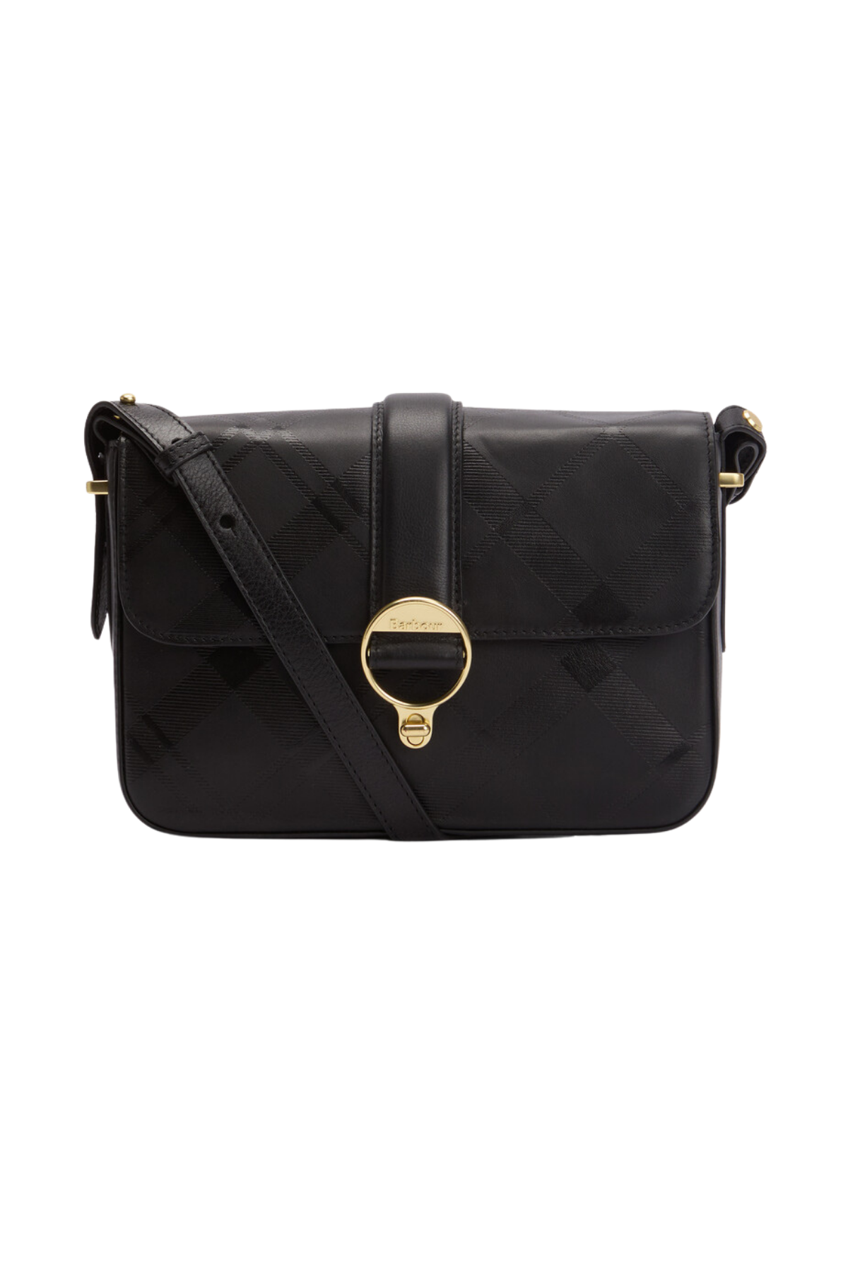 Barbour Rosa Deboss Leather Çapraz Çanta BK11 Black/ Deboss Tartan