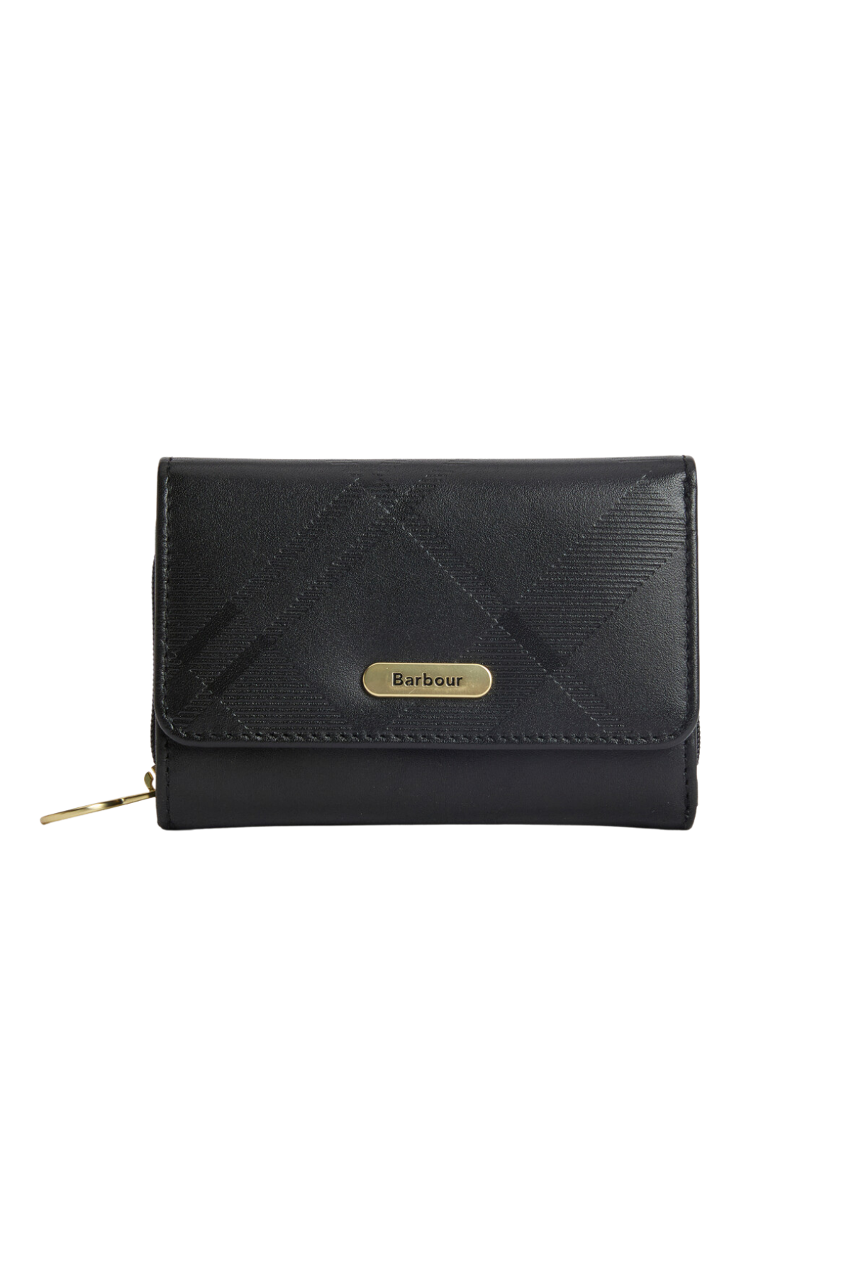 'Barbour Rosa Deboss Leather French El Çantası BK11 Black/ Deboss Tartan