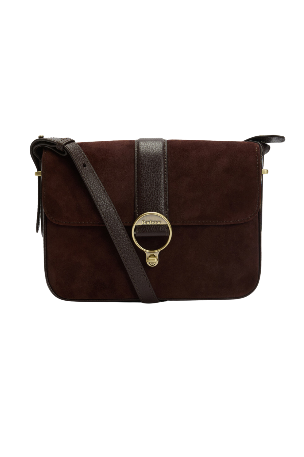 Barbour Rosa Suede & Leather Çapraz Çanta BR71 Dk Brown