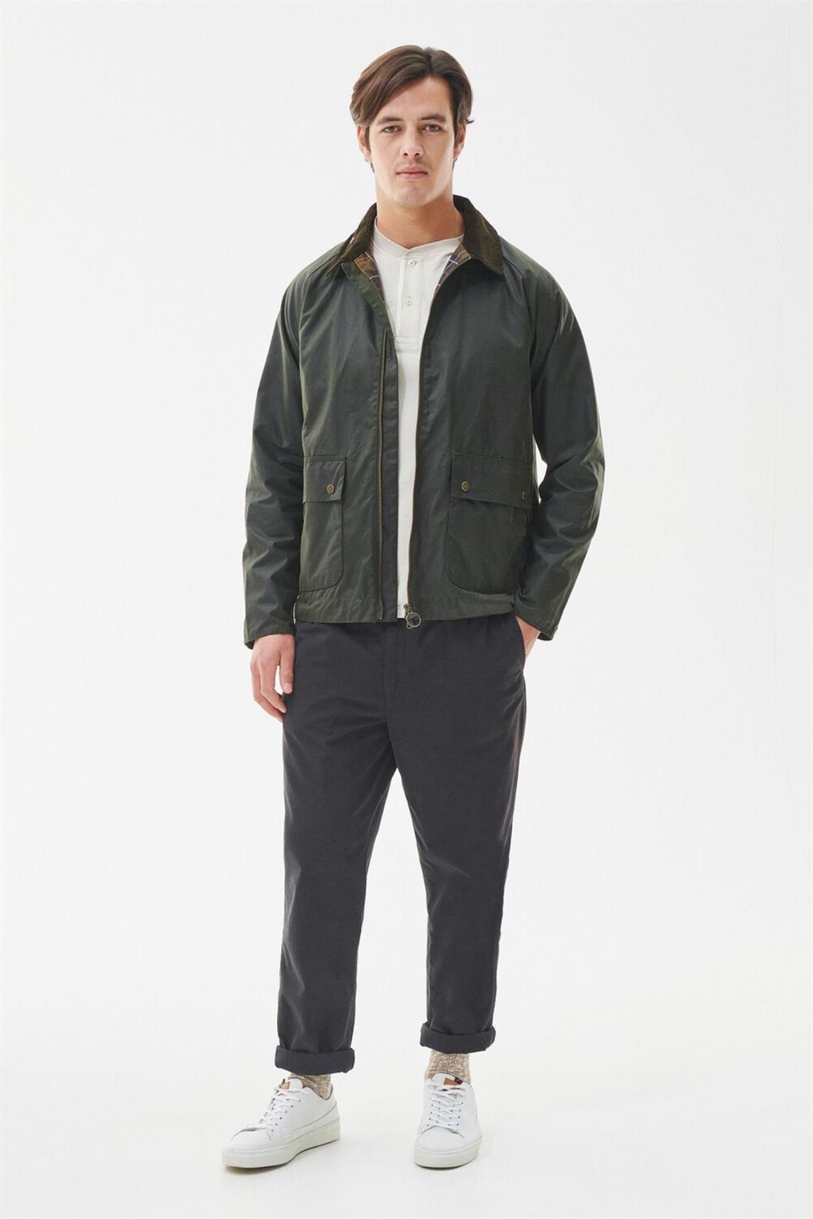 Barbour Short Bedale Yağlı Ceket OL52 Fern