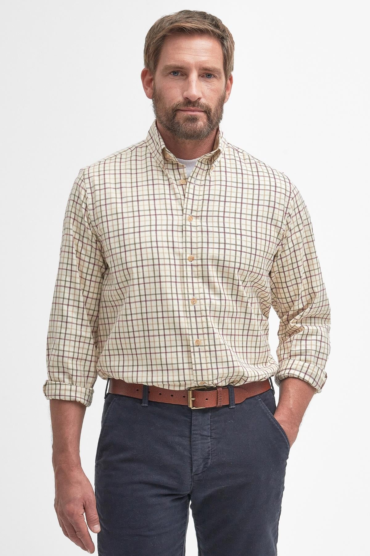 Barbour Sporting Tattersall Regular Gömlek RE51 Red/Khaki