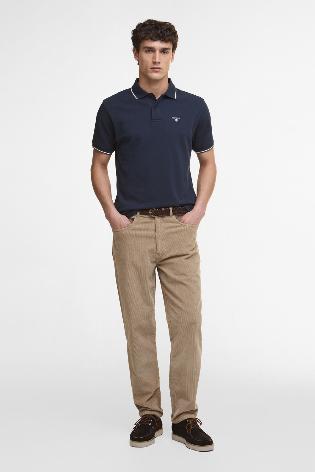Barbour Stretch Cord Regular Pantolon ST17 Washed Stone