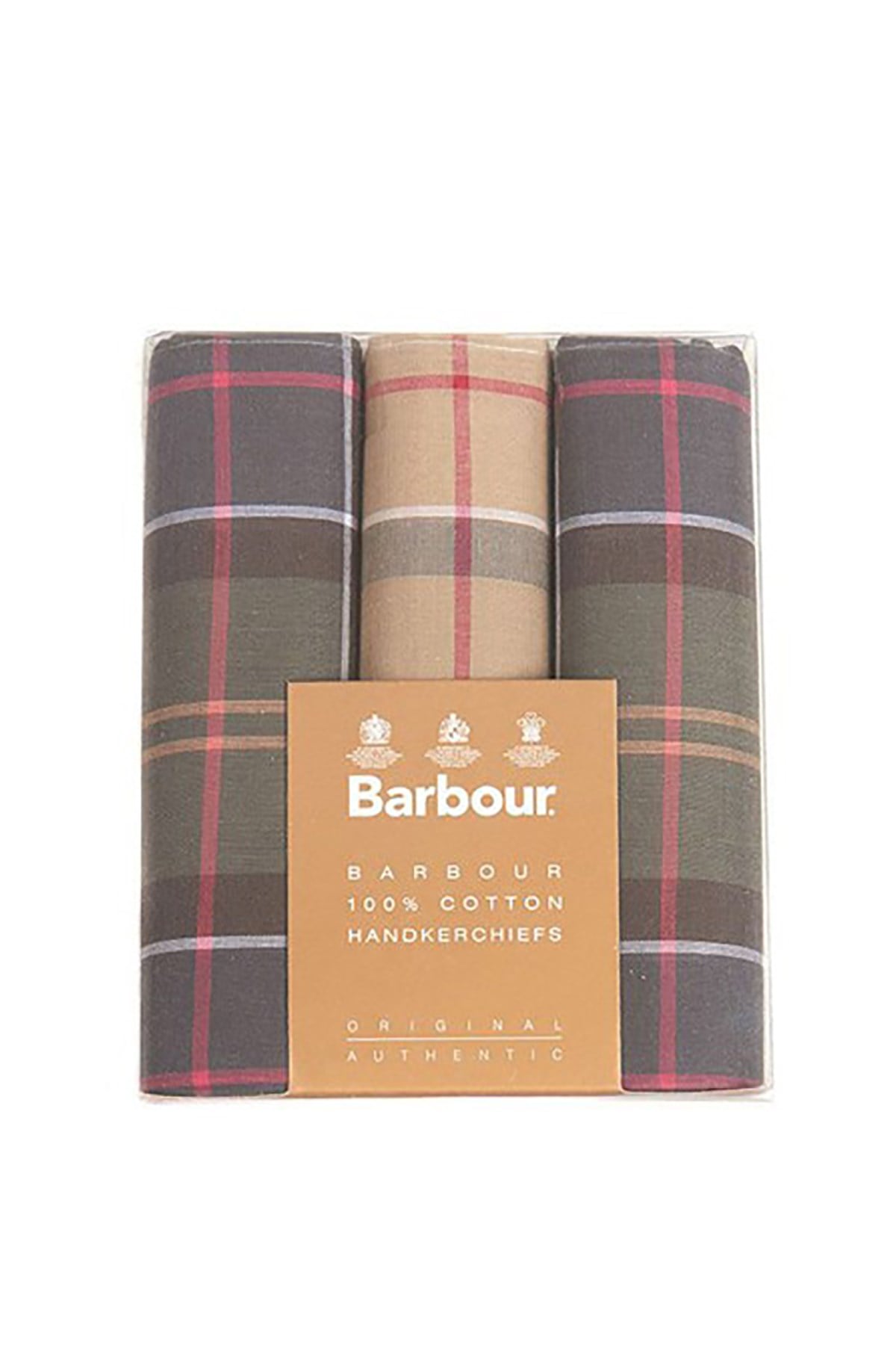 Barbour Tartan Desen Mendil Set TA11 Barbour Tan
