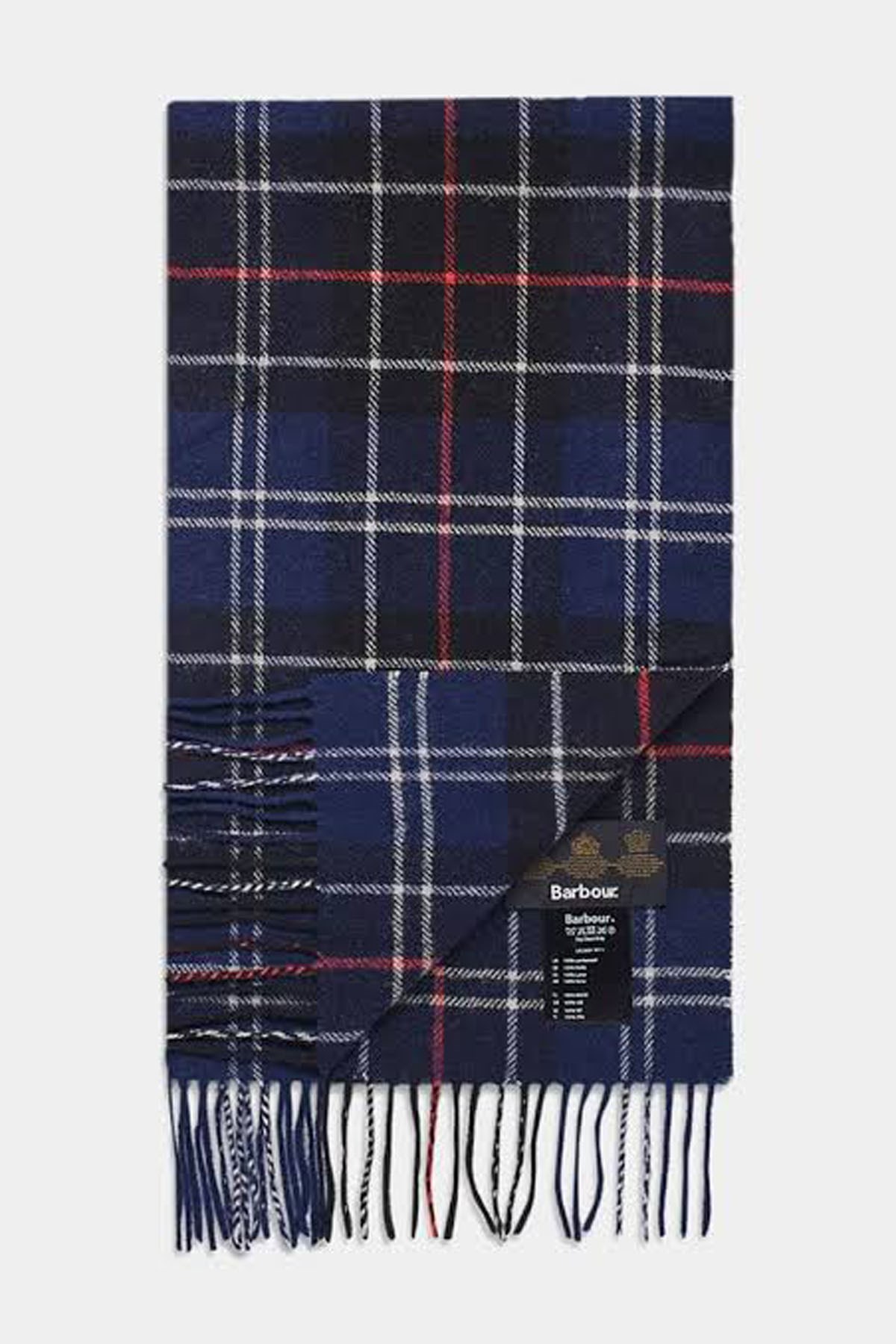 Barbour Tartan Lambswool Scarf NY11 Navy-Red