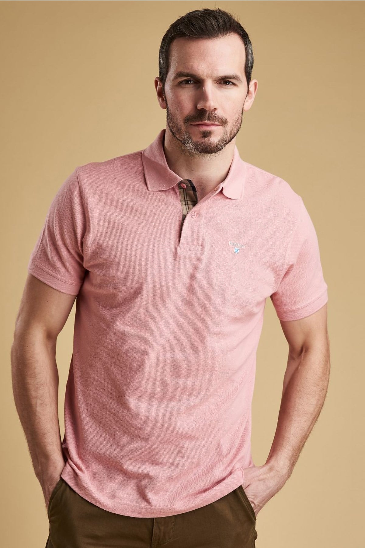 Barbour Tartan Pique Polo Shirt PI14 Ping