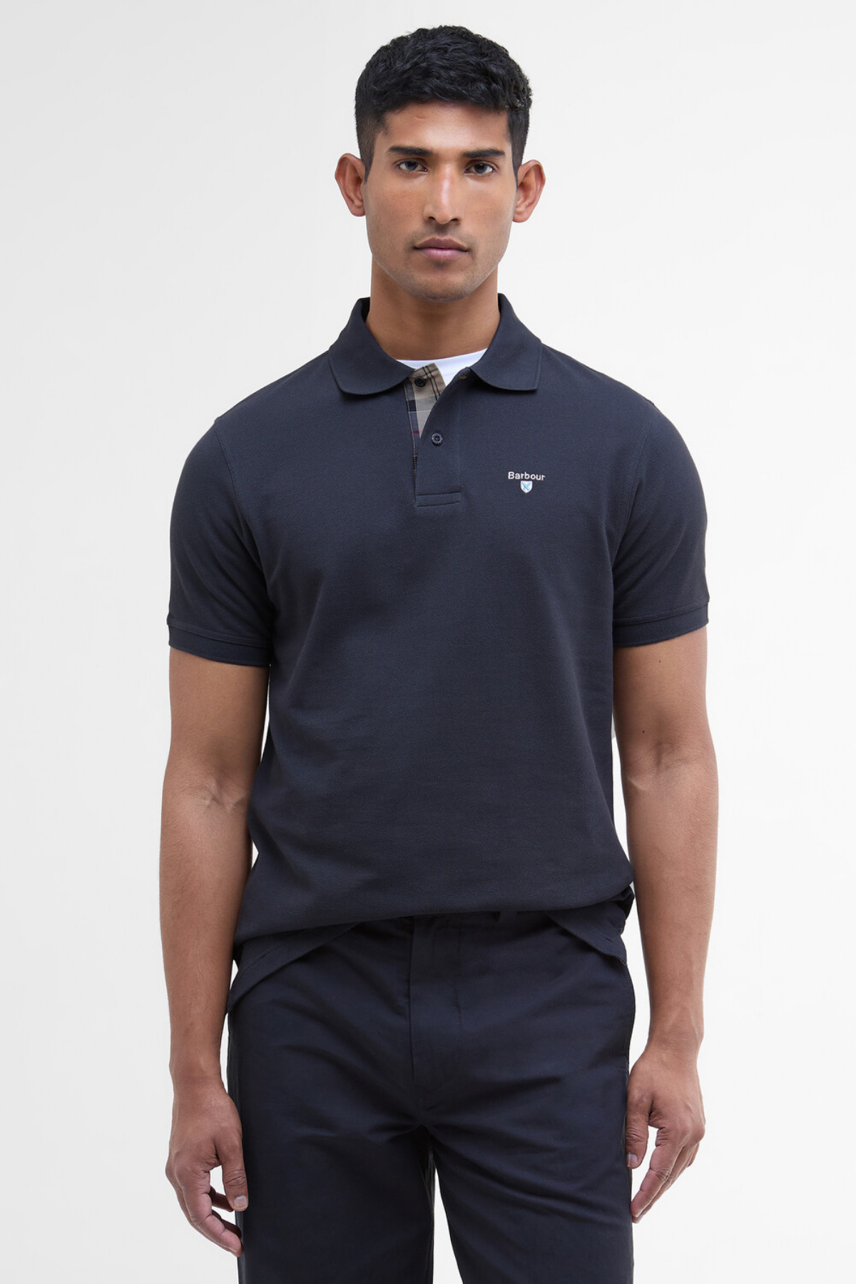Barbour Tartan Pique Polo Yaka NY51 Navy-Dress