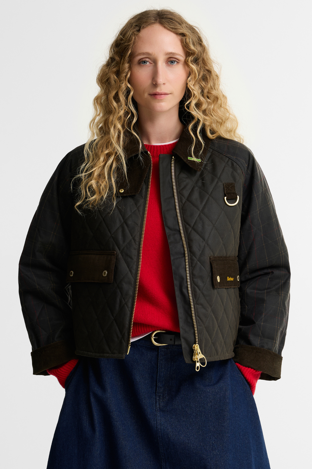Barbour Tartan Reimagined Icons Spey Wax Jacket OL71 Olive-Classic