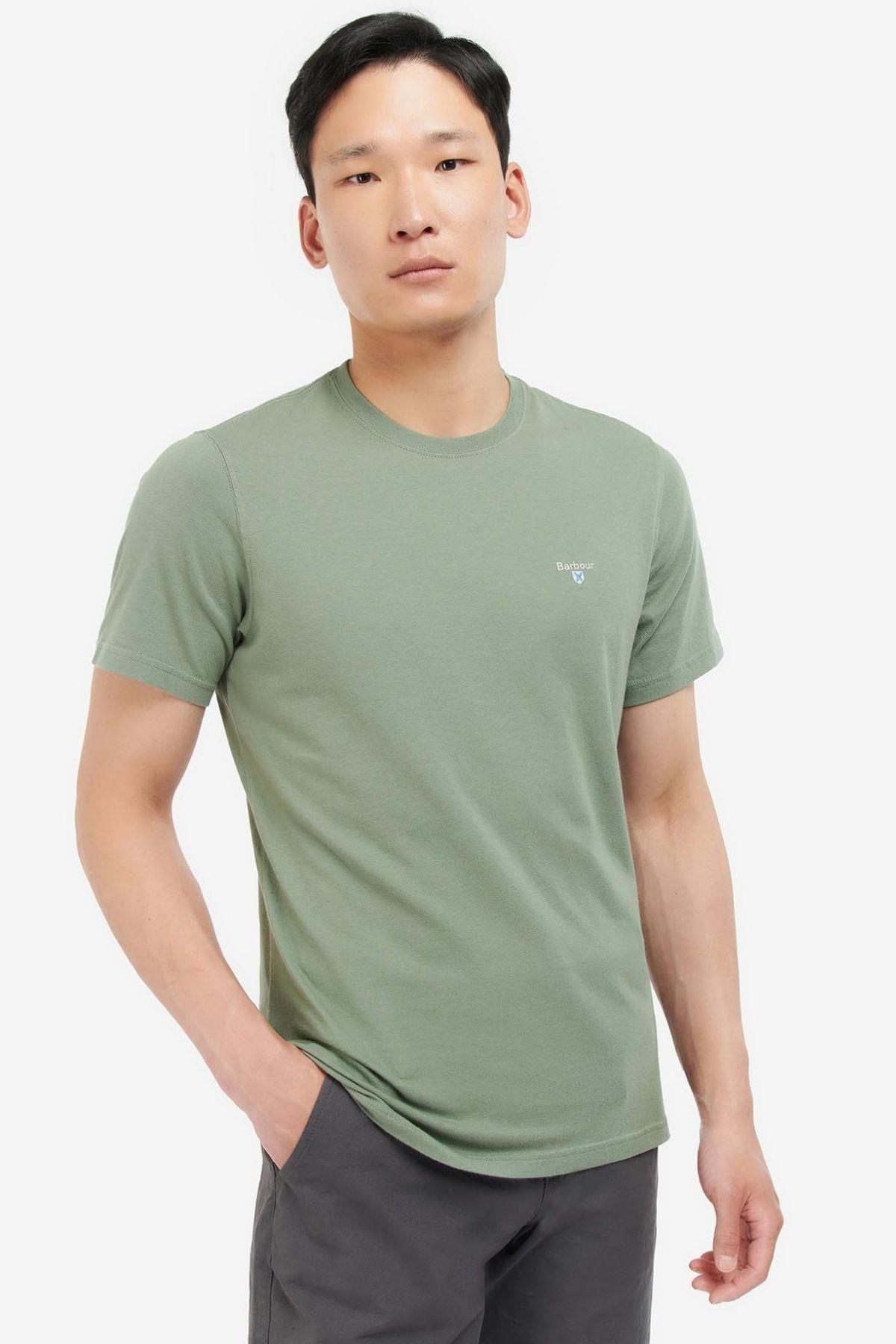 Barbour Tartan Sports T-Shirt GN49 Agave Green