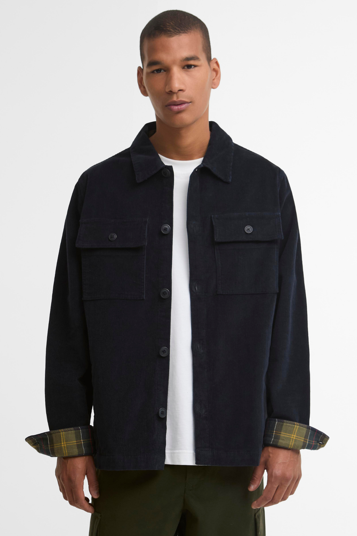 Barbour Tartan Trimmed Dış Gömlek NY91 Navy