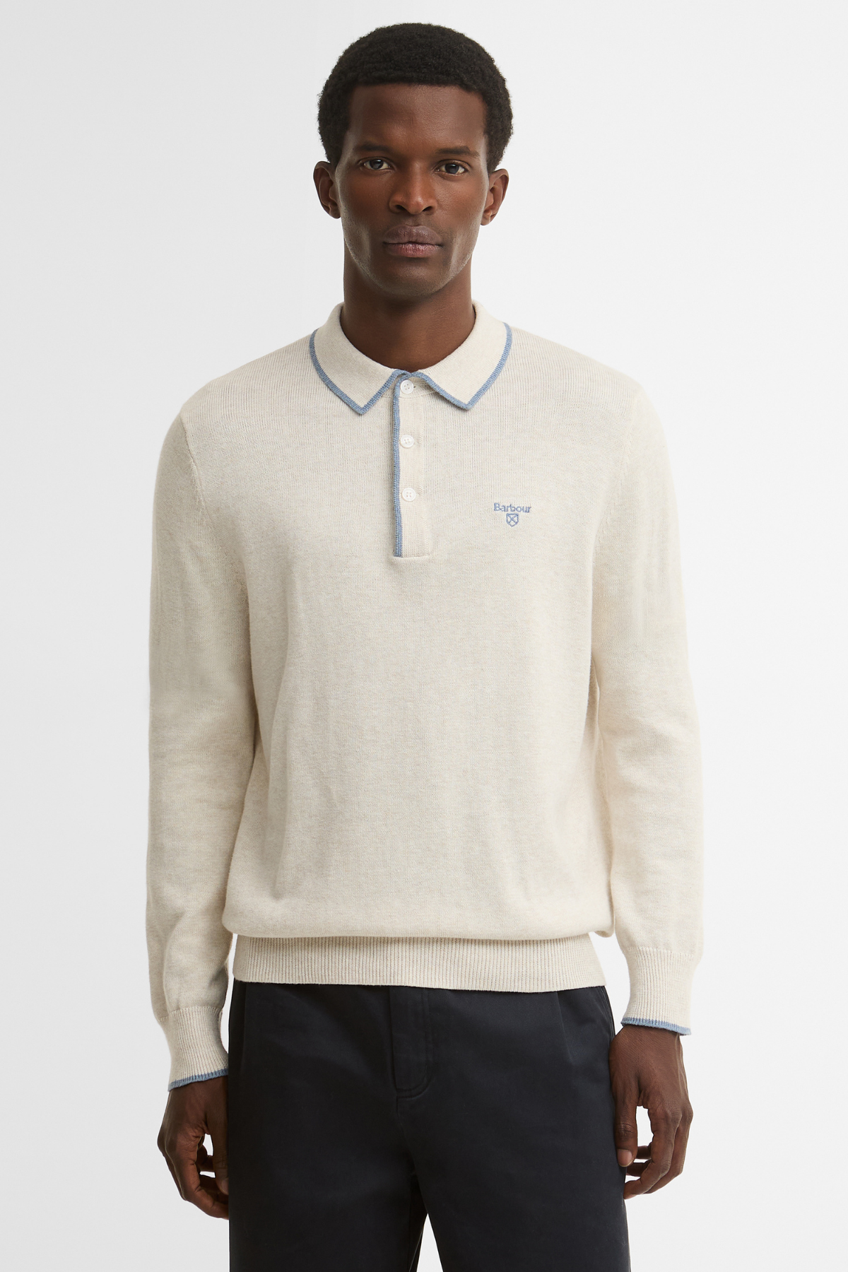 Barbour Taunton Triko Polo Yaka Tişört WH32 Whisper White
