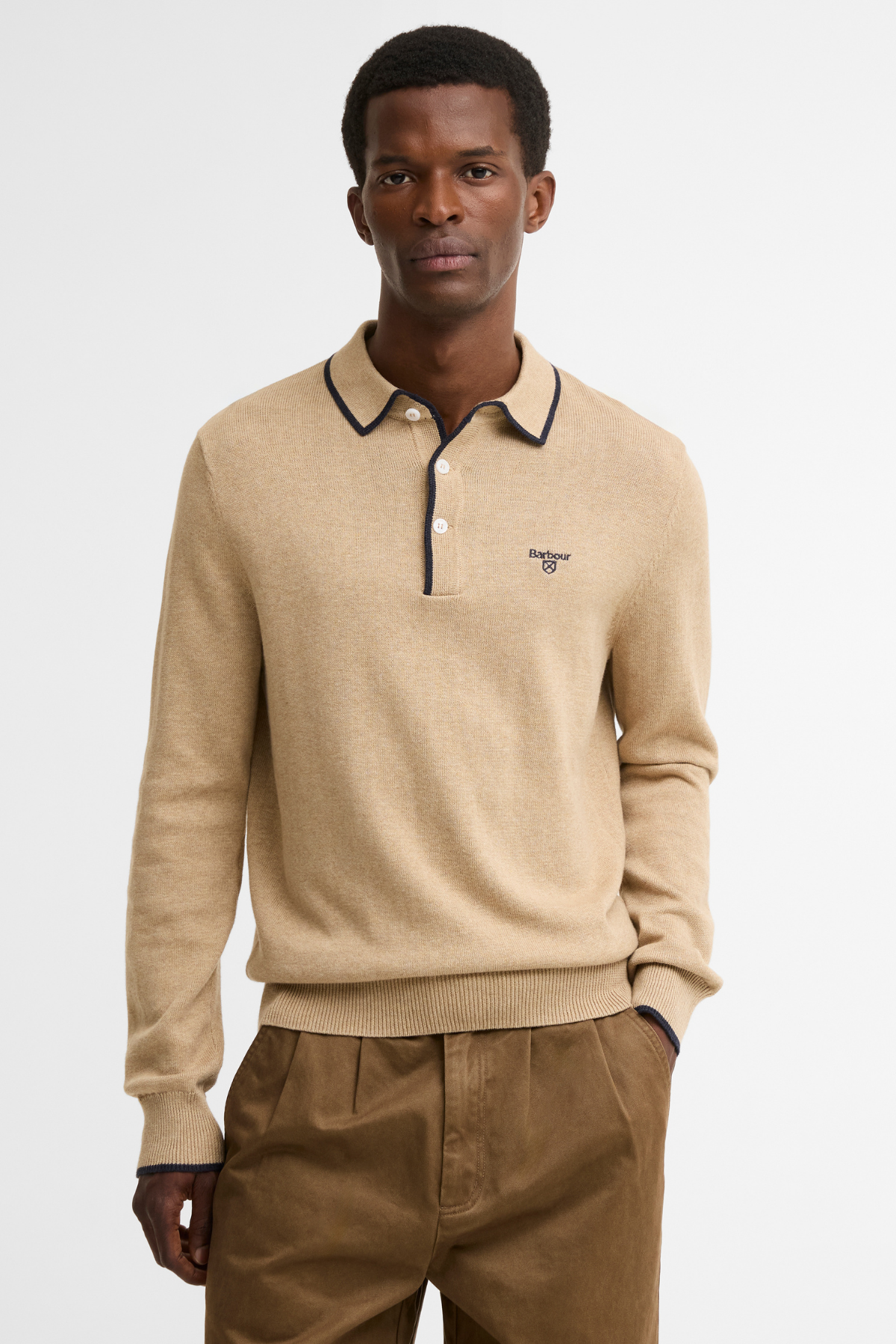Barbour Taunton Triko Polo Yaka Tişört ST51 Stone