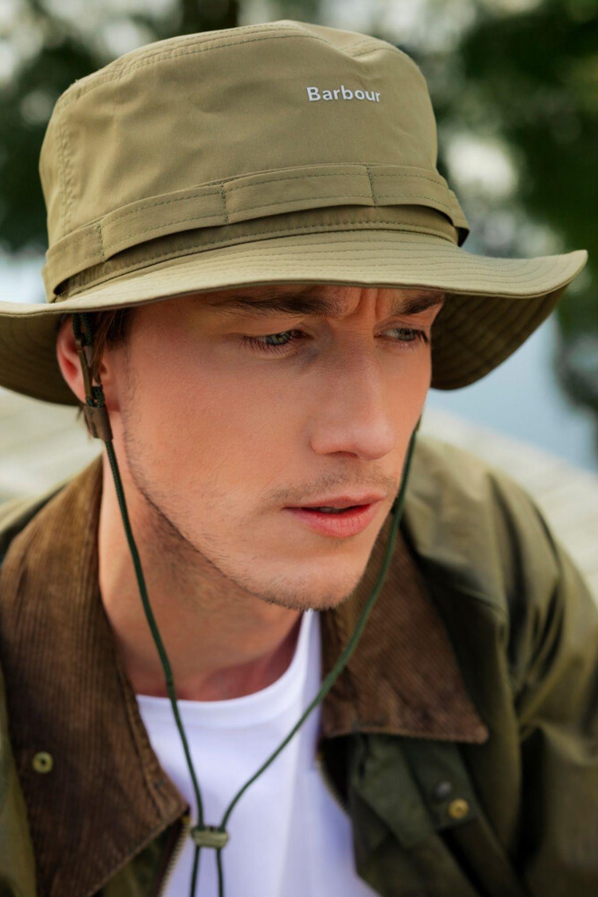 Barbour Teesdale Showerproof Bucket Şapka OL51 Army Green
