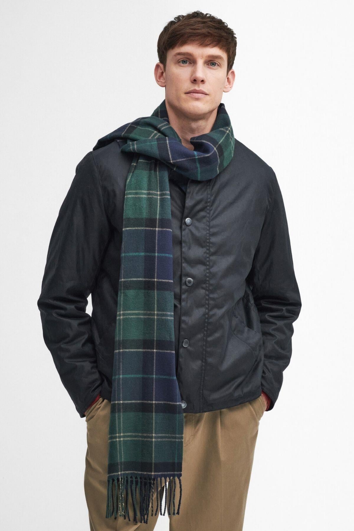 Barbour Unisex Galingale Tartan Atkı TN23 Green Loch Tartan