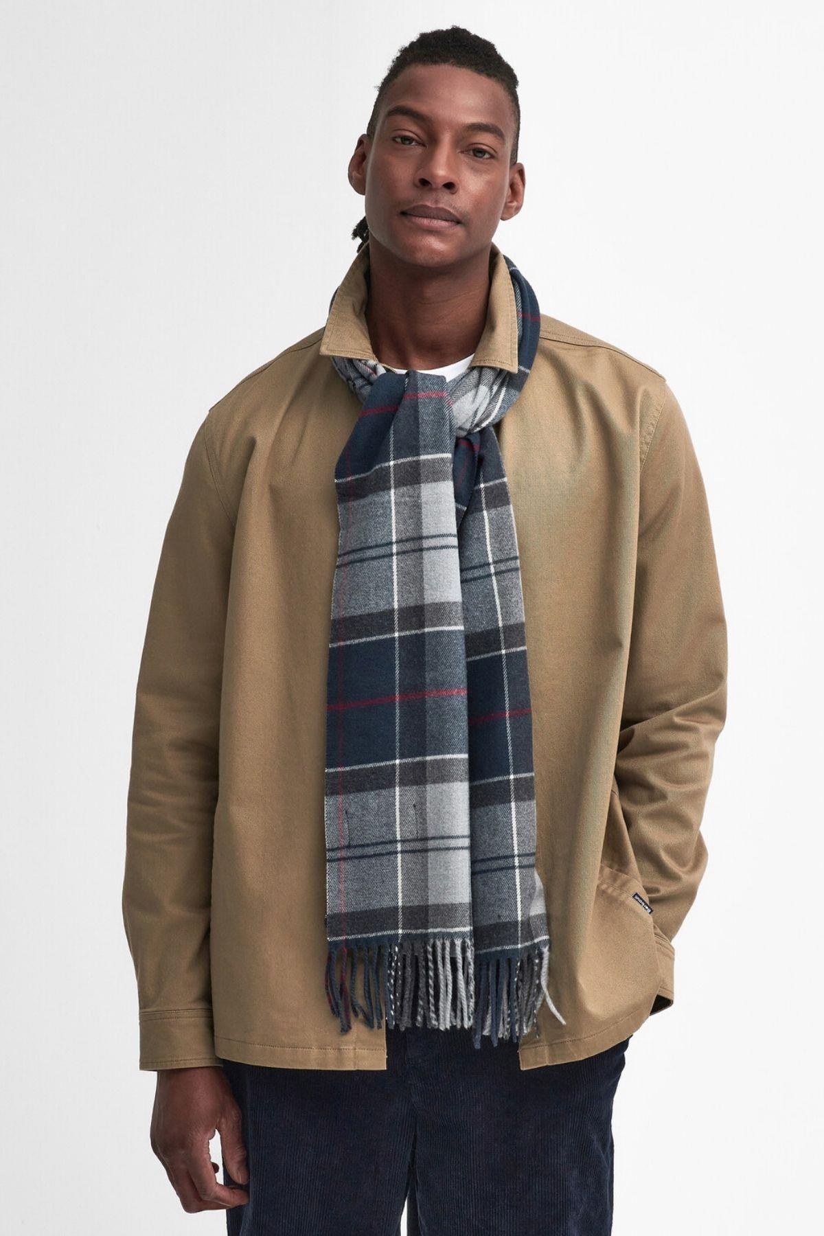 Barbour Unisex Galingale Tartan Atkı TN27 Blue Granite