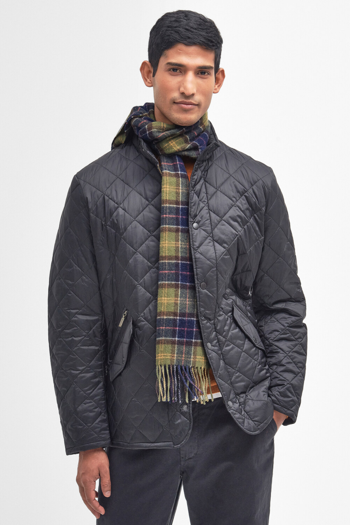Barbour Unisex Tartan Yün Atkı (%100 Lambswool) TN11 Classic Tartan