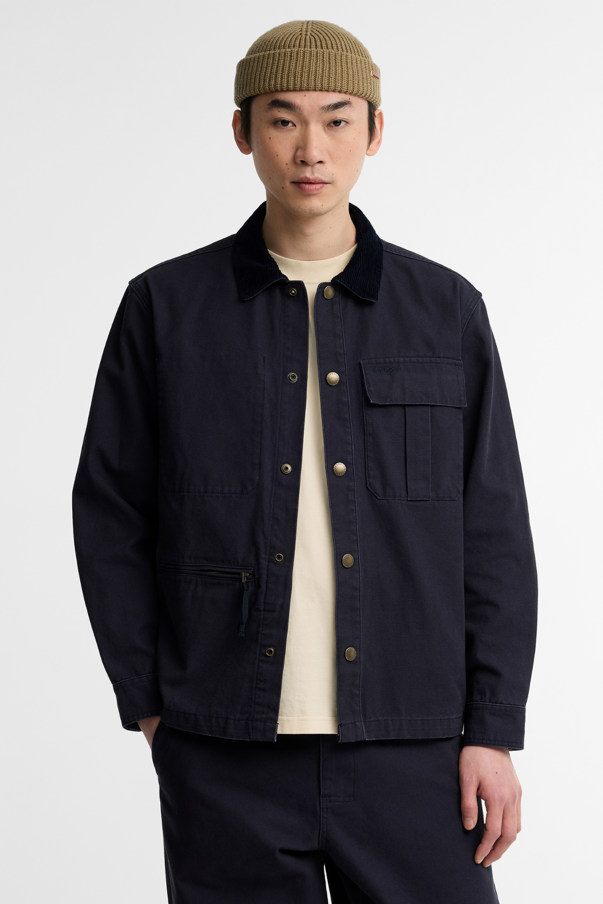 Barbour Ursula Oversize Canvas Dış Gömlek NY74 Dark Navy