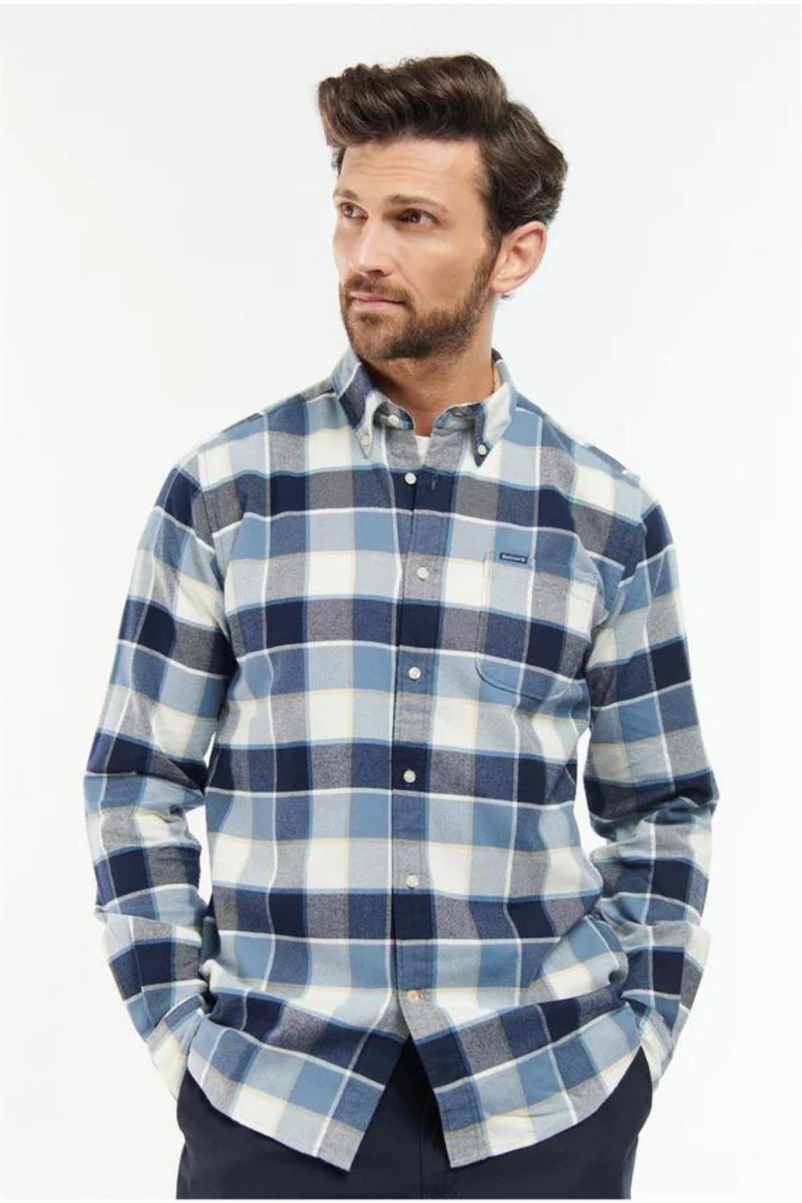 Barbour Valley Tailored Gömlek BL33 Blue