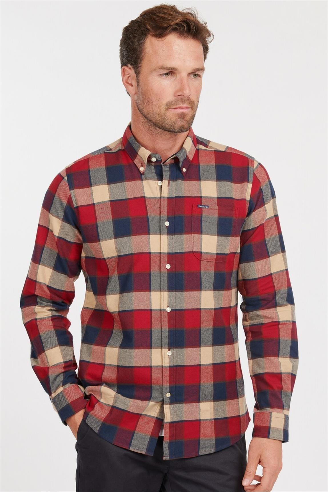 Barbour Valley Tailored Gömlek RE33 Rich Red