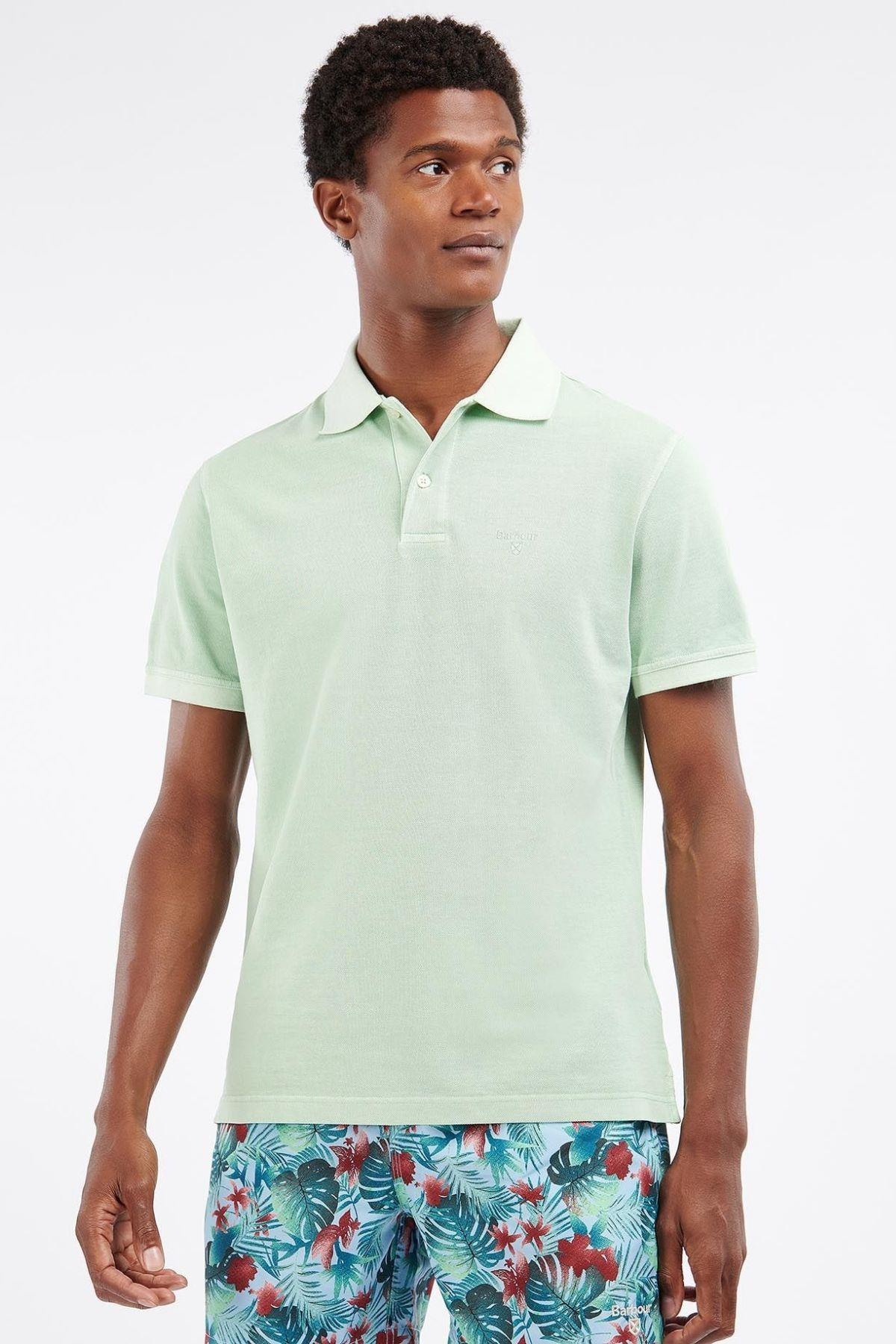 Barbour Washed Sports Polo Yaka GN45 Dusty Mint
