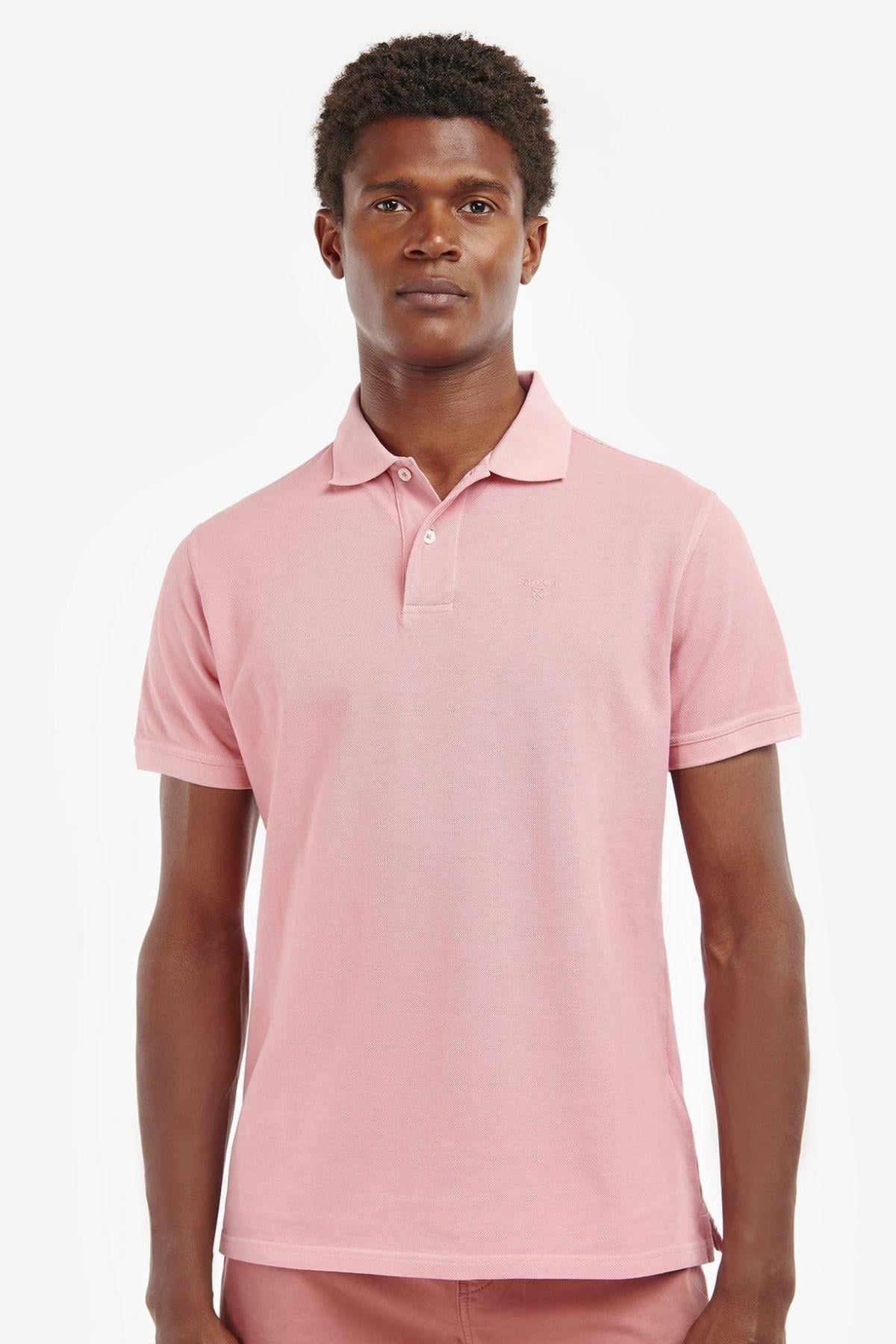 Barbour Washed Sports Polo Yaka PI15 Pink Salt