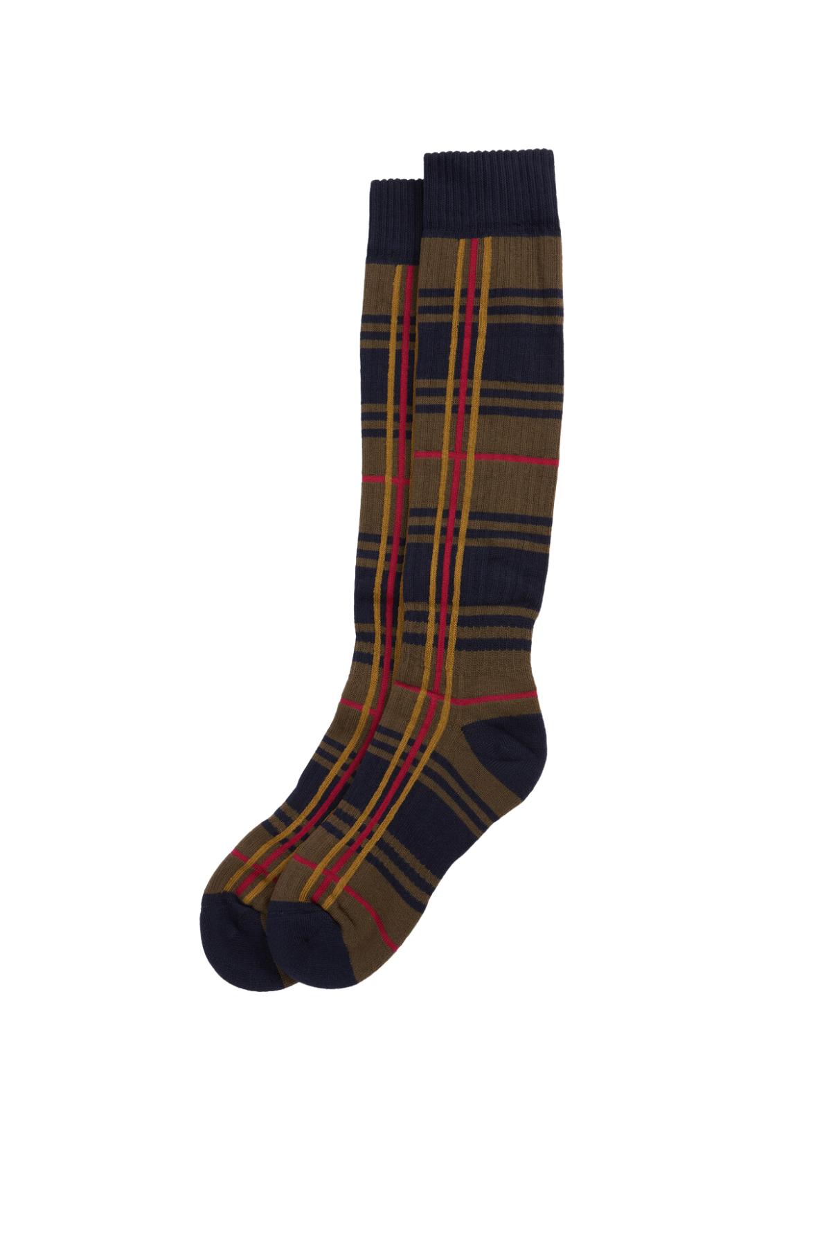 Barbour Wellington Tartan Diz Üstü Çorap TN11 Classic Tartan