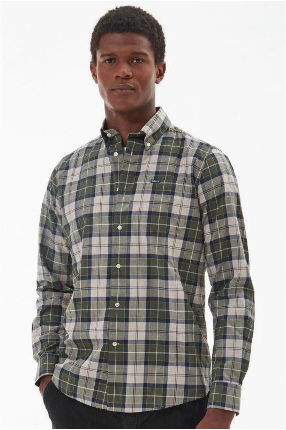 Barbour Wetherham Tailored Gömlek TN16 Forest Mist Tartan