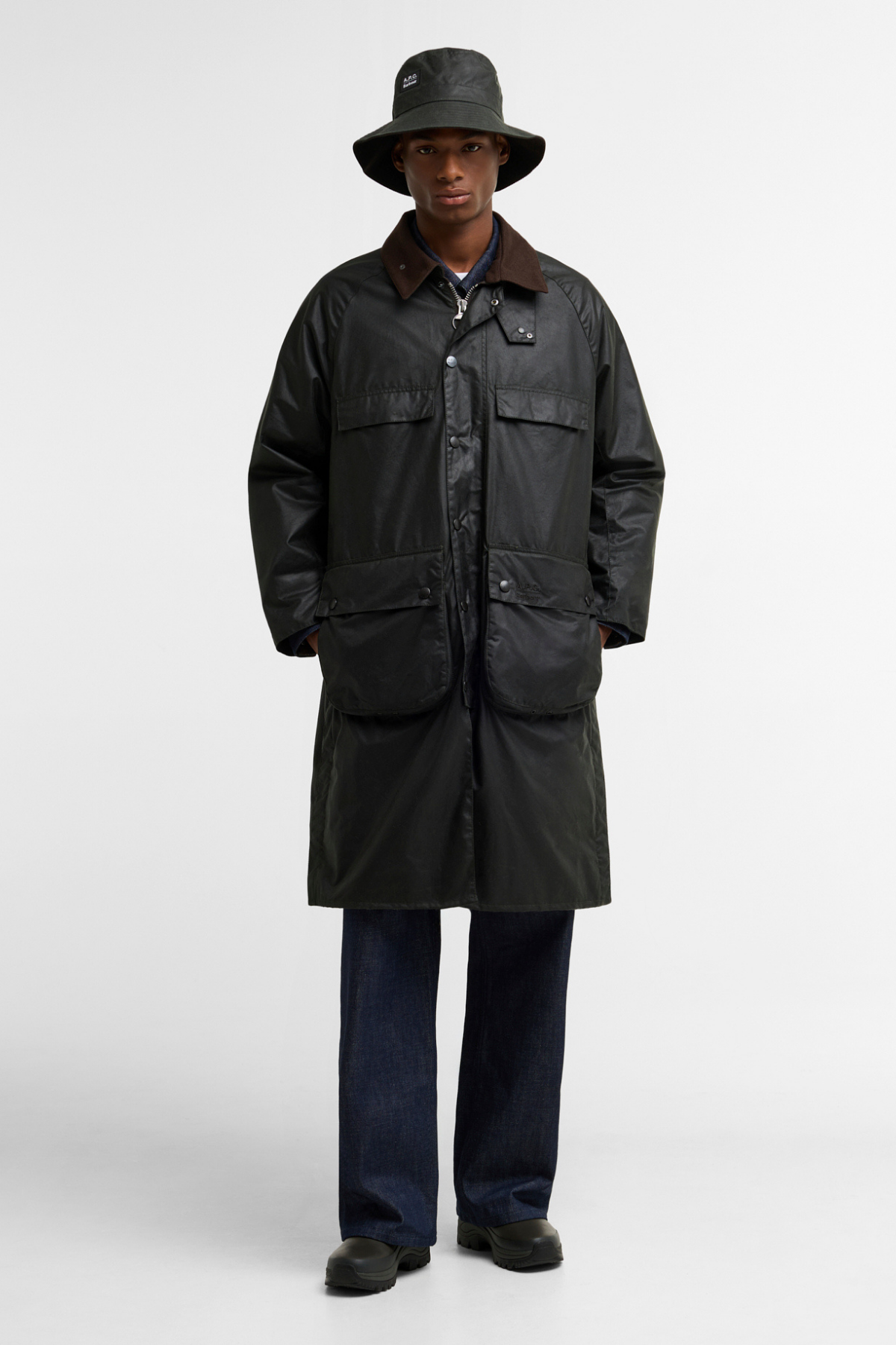 Barbour x A.P.C. SL Bedale Yağlı Ceket SG91 Dark Sage